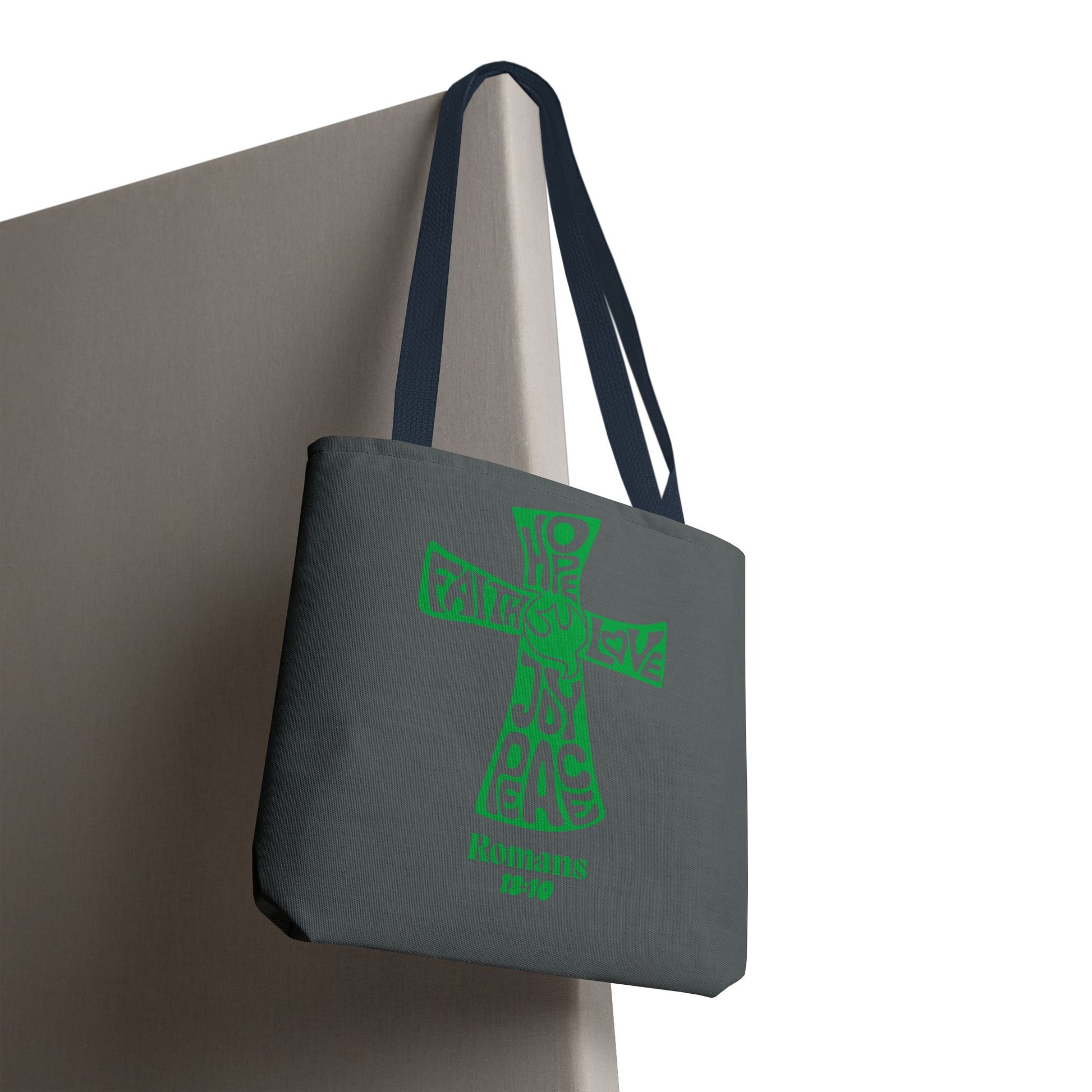 Faith-Inspired Tote Bag, Motivational Cross Design, Spiritual Gift, Everyday Use, Eco-Friendly Fashion, Religious Accessories