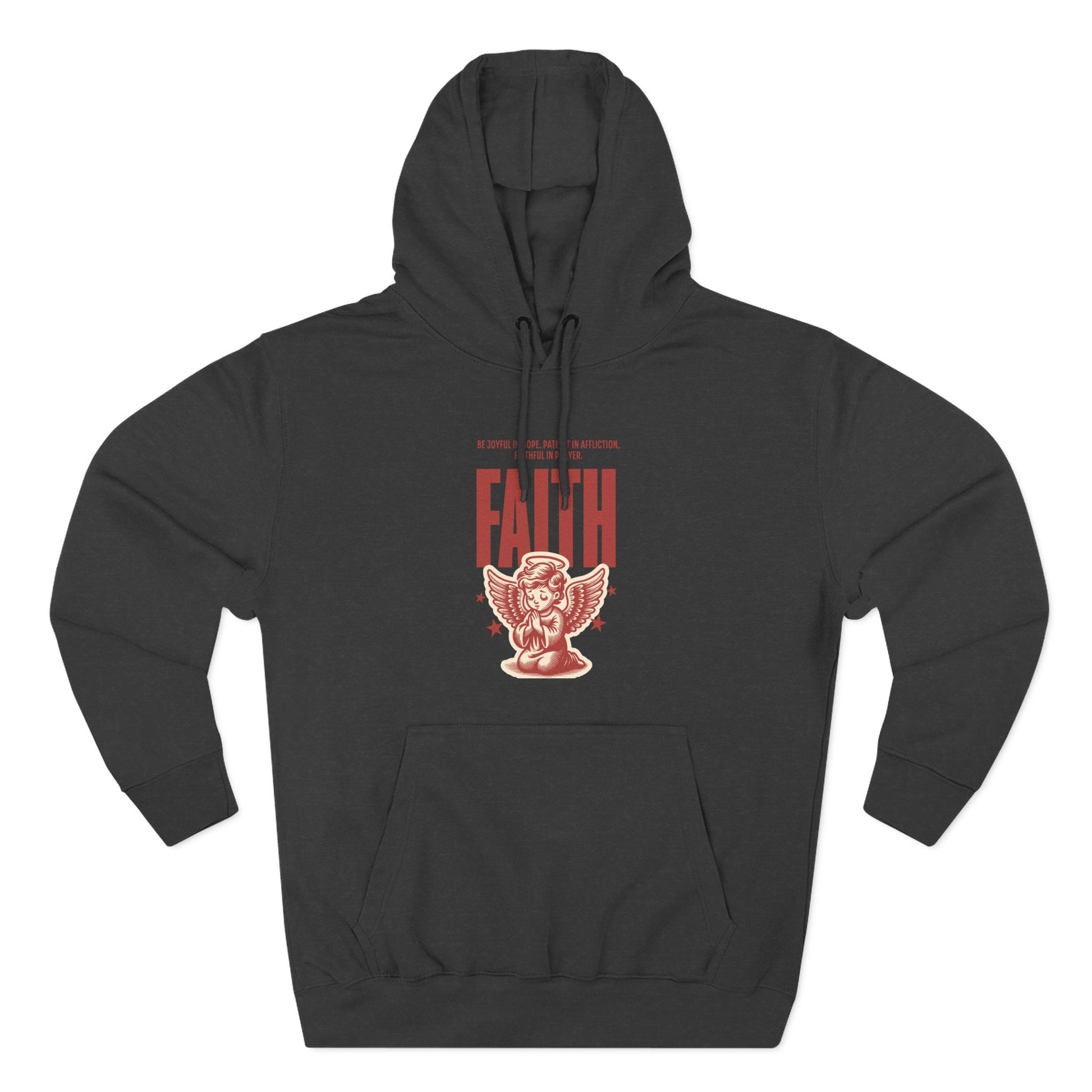 Faith-Inspired Three-Panel Fleece Hoodie, Cozy Spiritual Apparel, Perfect Gift for Friends, Casualwear for Everyday