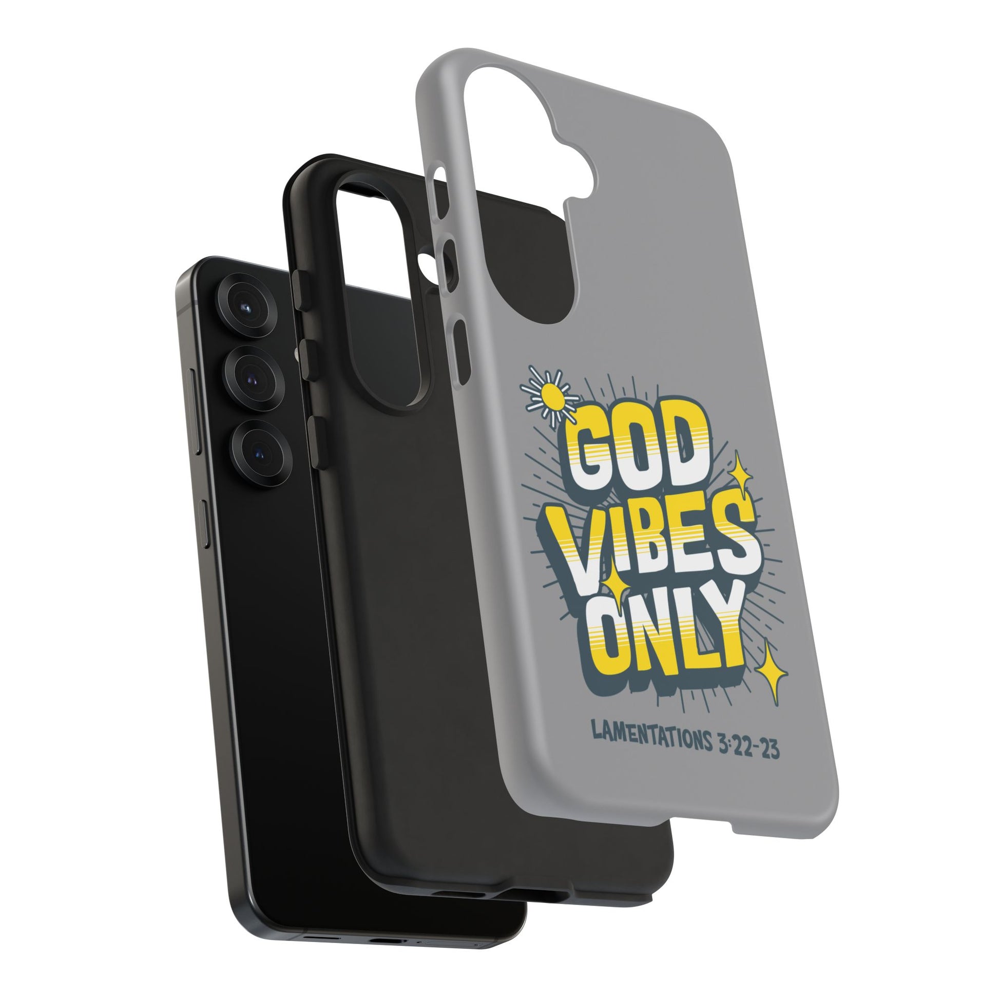 God Vibes Only Phone Case - Inspirational Tough Case, Positive Message Cover, Gift for Faith, Spirituality, Encouragement