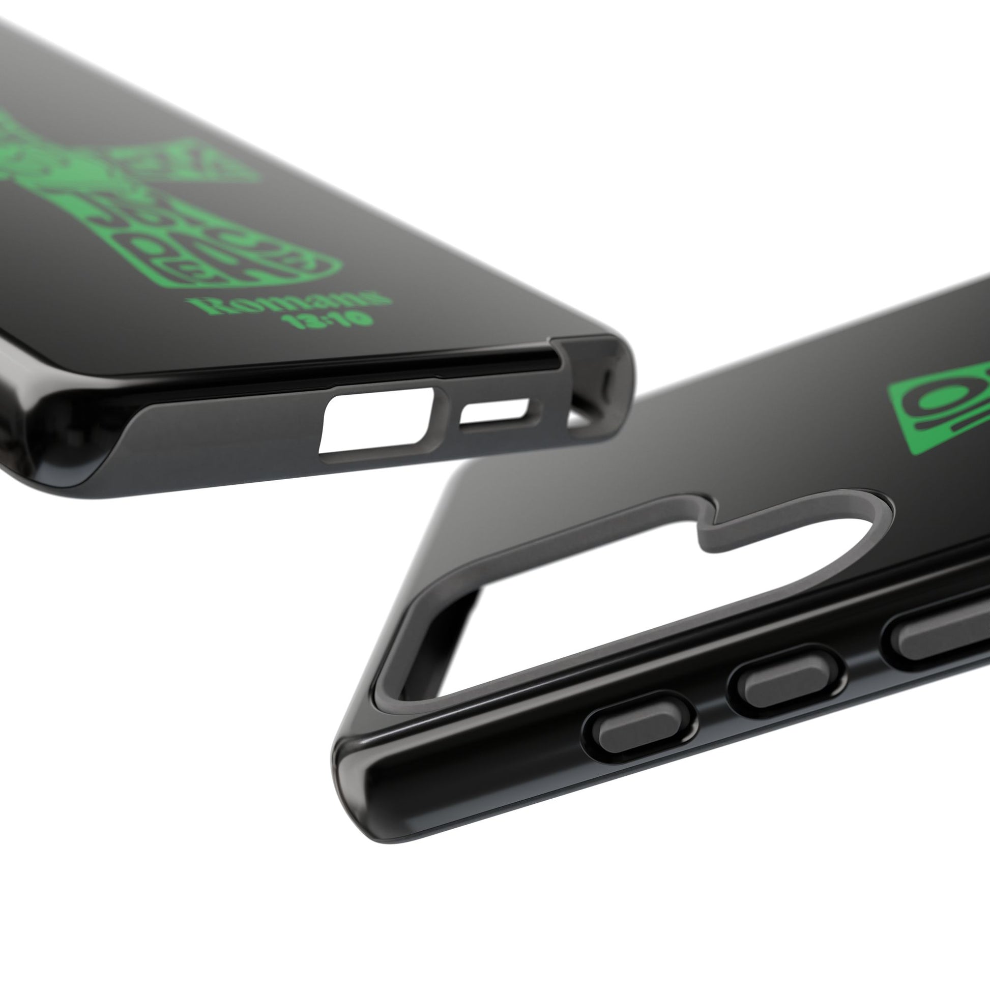 ⭐ Green Cross Design Phone Case – Faith & Renewal
