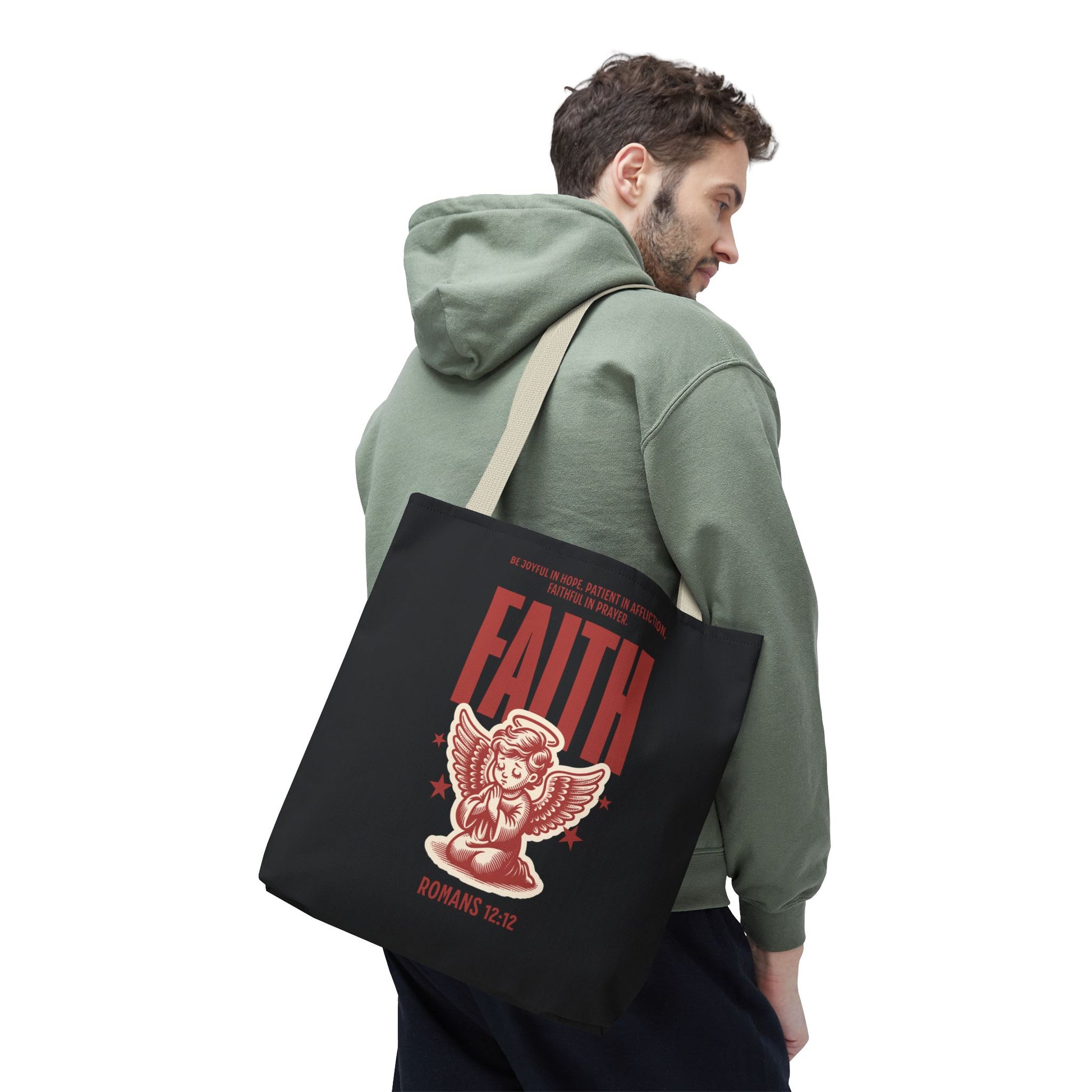 Faith-Inspired Tote Bag, Religious Shopping Bag, Gift for Believers, Motivational Daily Bag, Christian Faith Tote