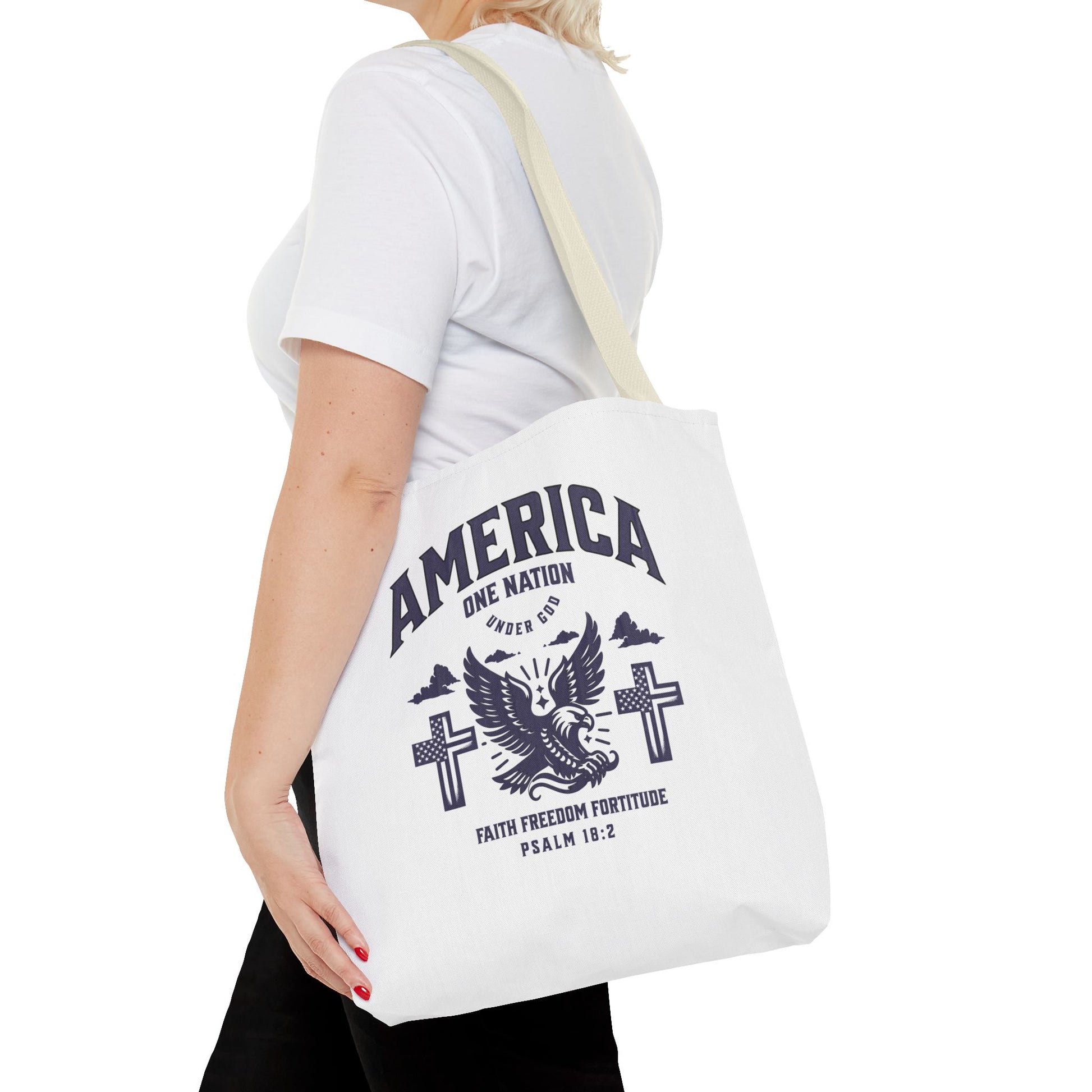 ⭐ America Faith Tote Bag – Bold Patriotic & Faith Statement
