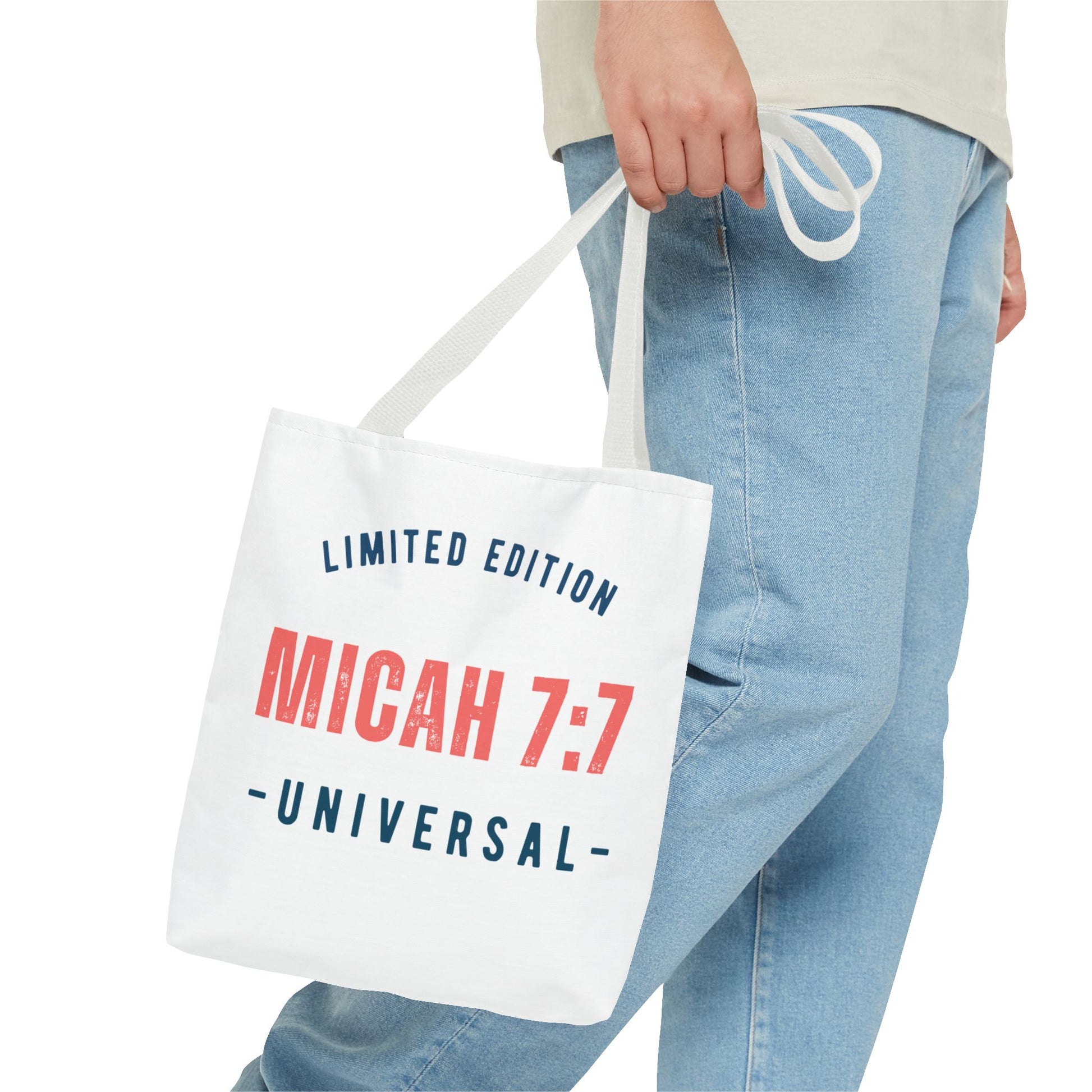 Limited Edition Inspirational Tote Bag - Micah 7:1, Motivational Carryall, Christian Gift, Everyday Tote, Reusable Shopping Bag