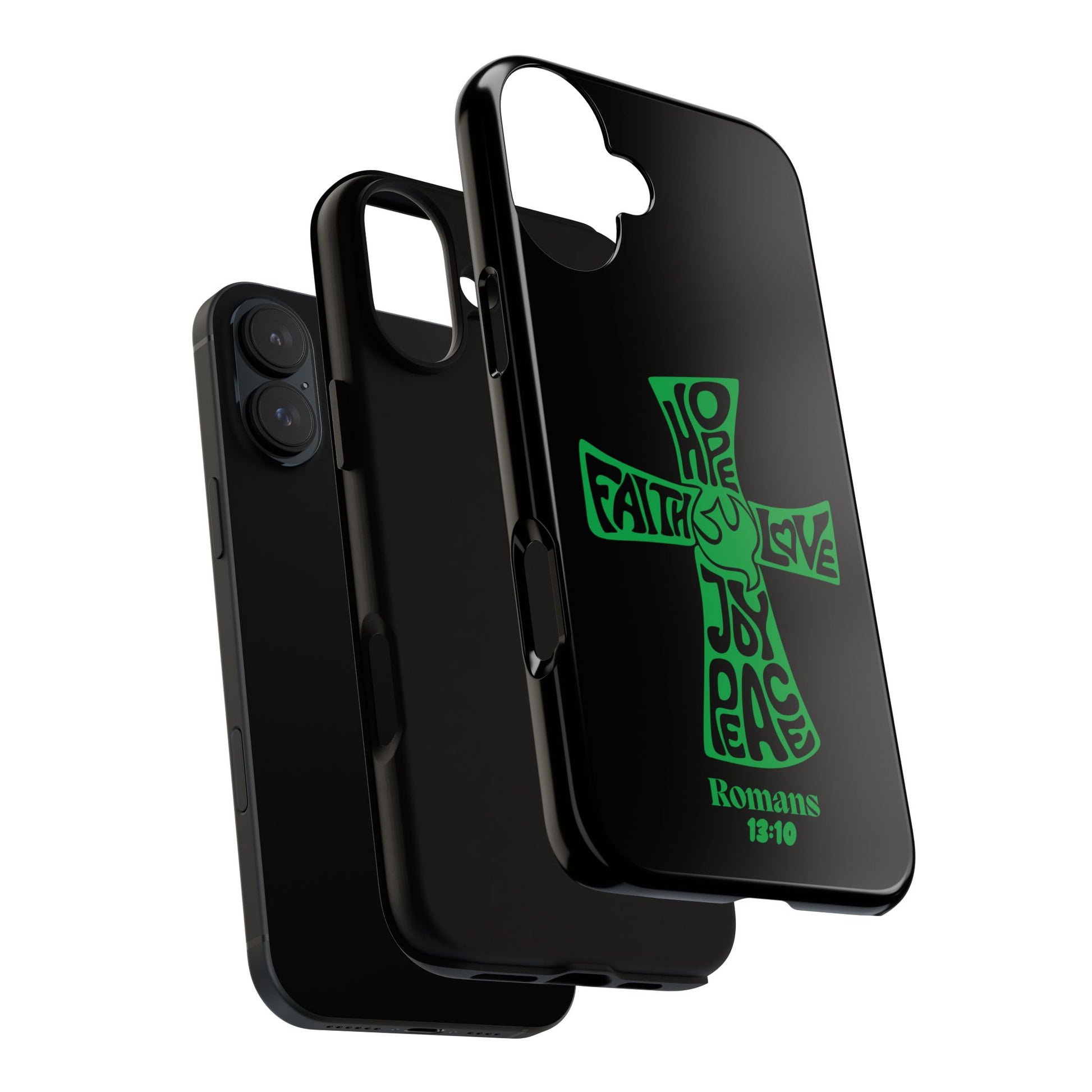 ⭐ Green Cross Design Phone Case – Faith & Renewal