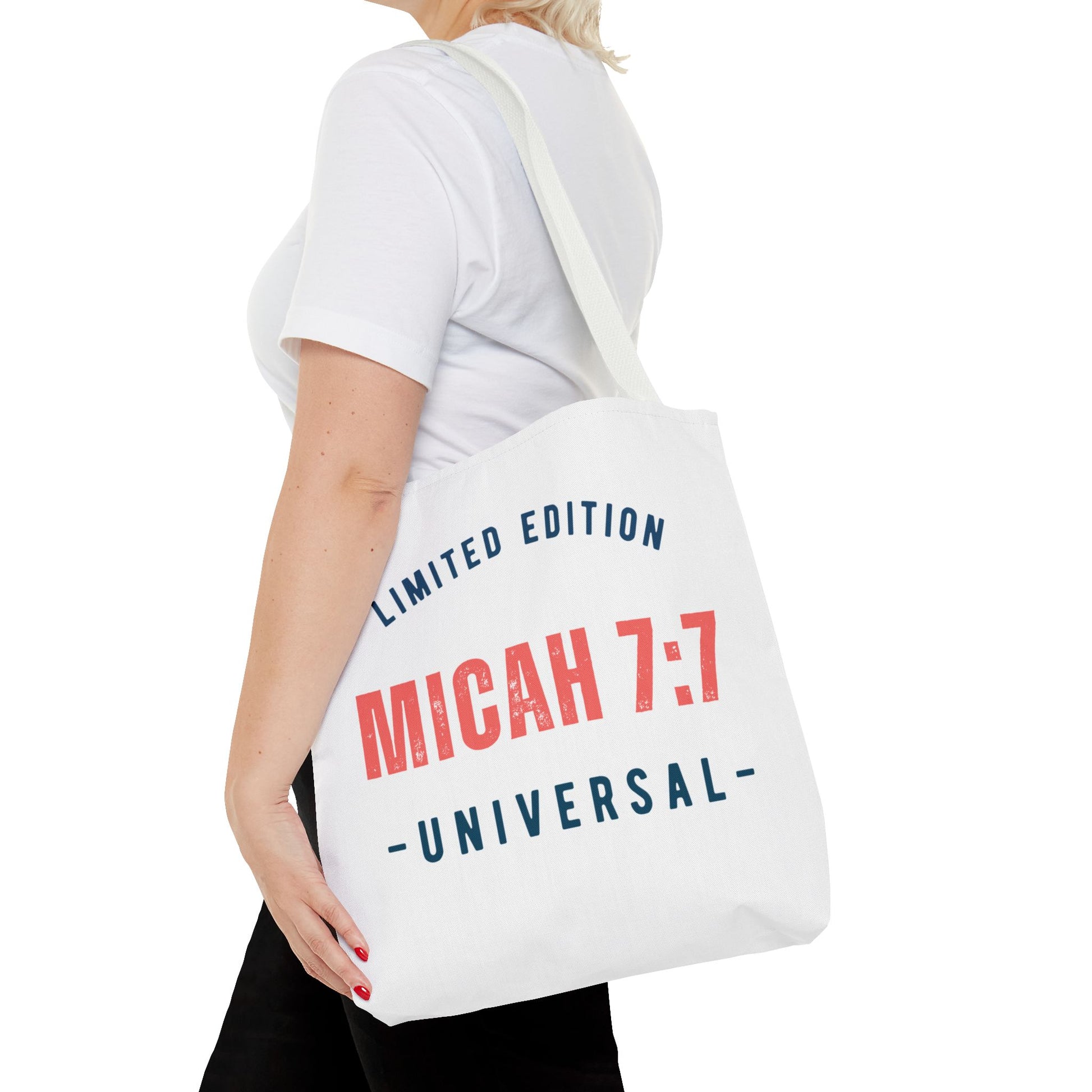 Limited Edition Inspirational Tote Bag - Micah 7:1, Motivational Carryall, Christian Gift, Everyday Tote, Reusable Shopping Bag