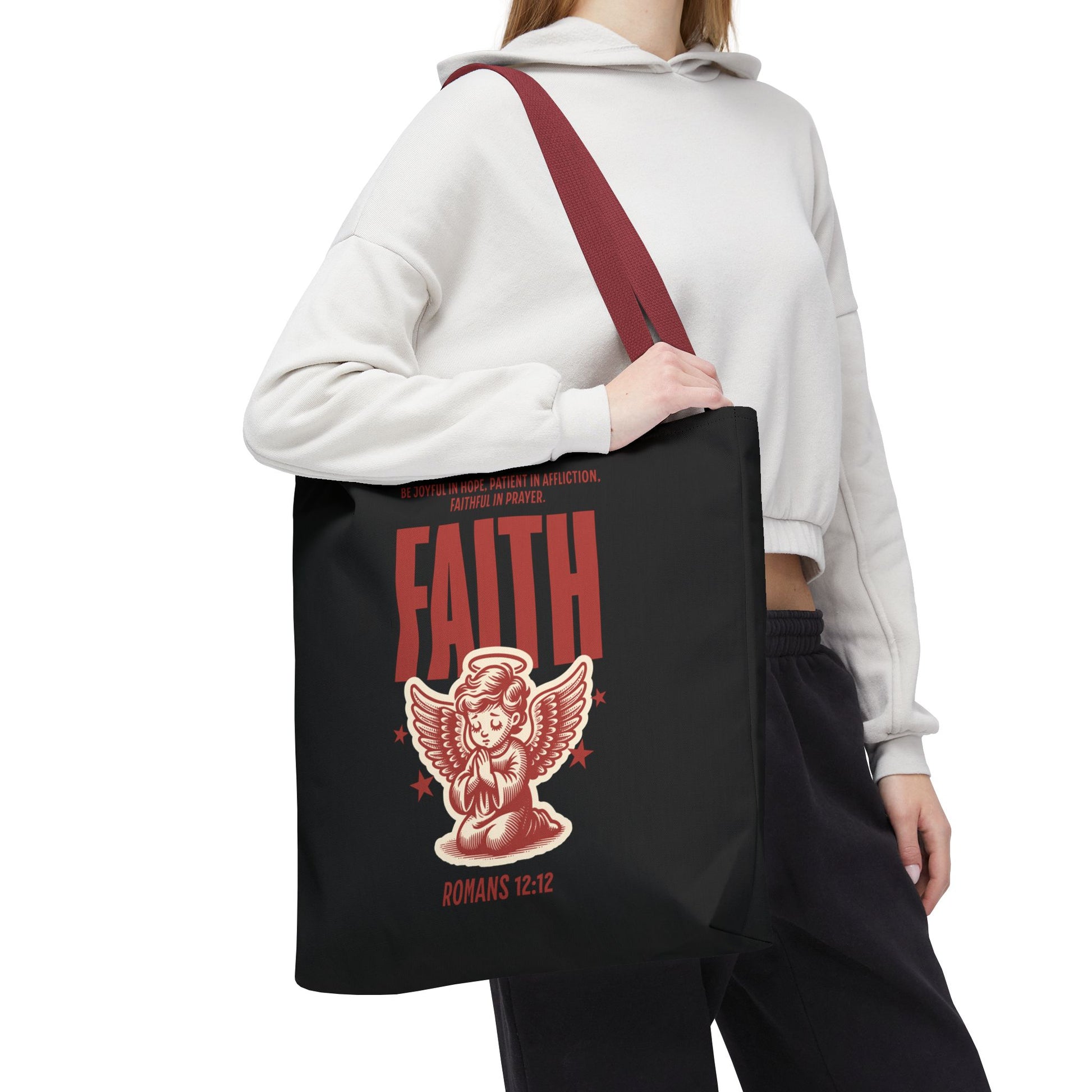 Faith-Inspired Tote Bag, Religious Shopping Bag, Gift for Believers, Motivational Daily Bag, Christian Faith Tote