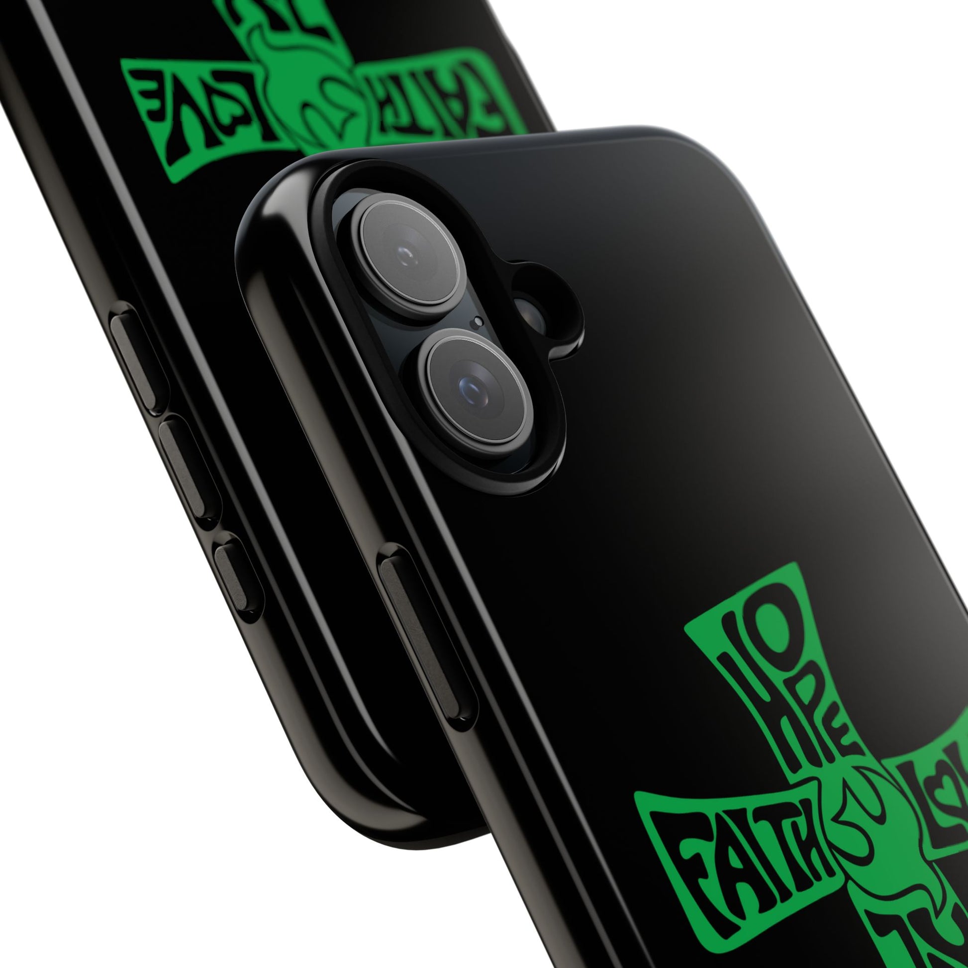 ⭐ Green Cross Design Phone Case – Faith & Renewal