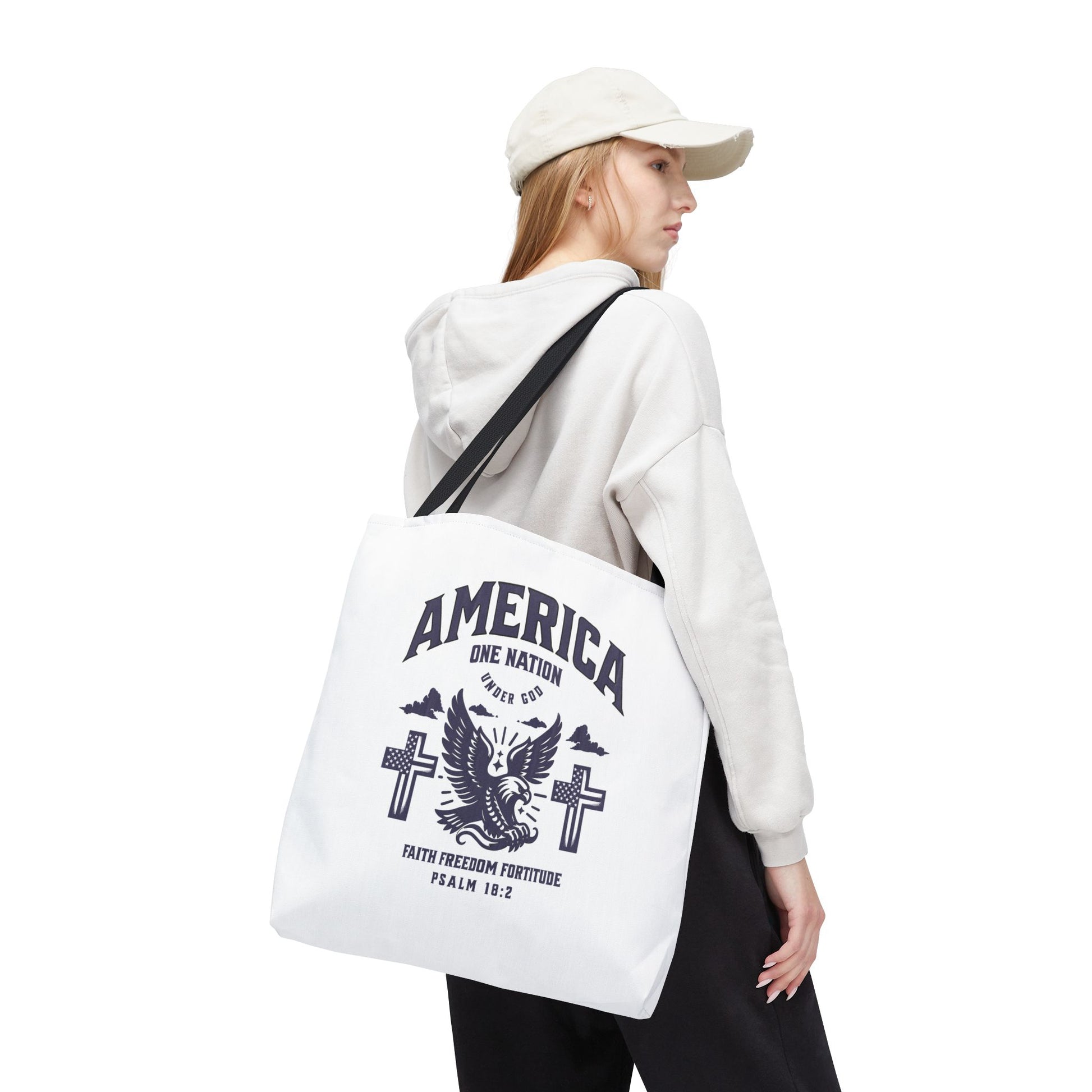 ⭐ America Faith Tote Bag – Bold Patriotic & Faith Statement