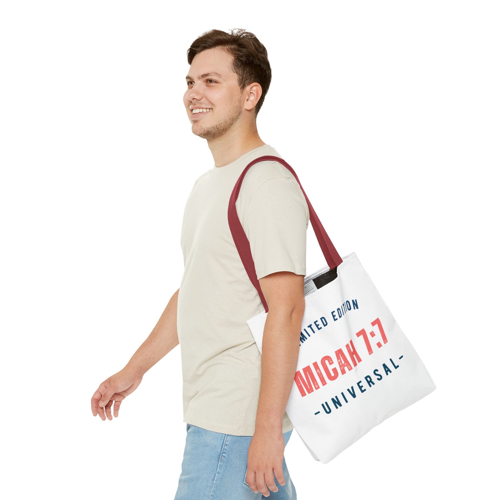Limited Edition Inspirational Tote Bag - Micah 7:1, Motivational Carryall, Christian Gift, Everyday Tote, Reusable Shopping Bag
