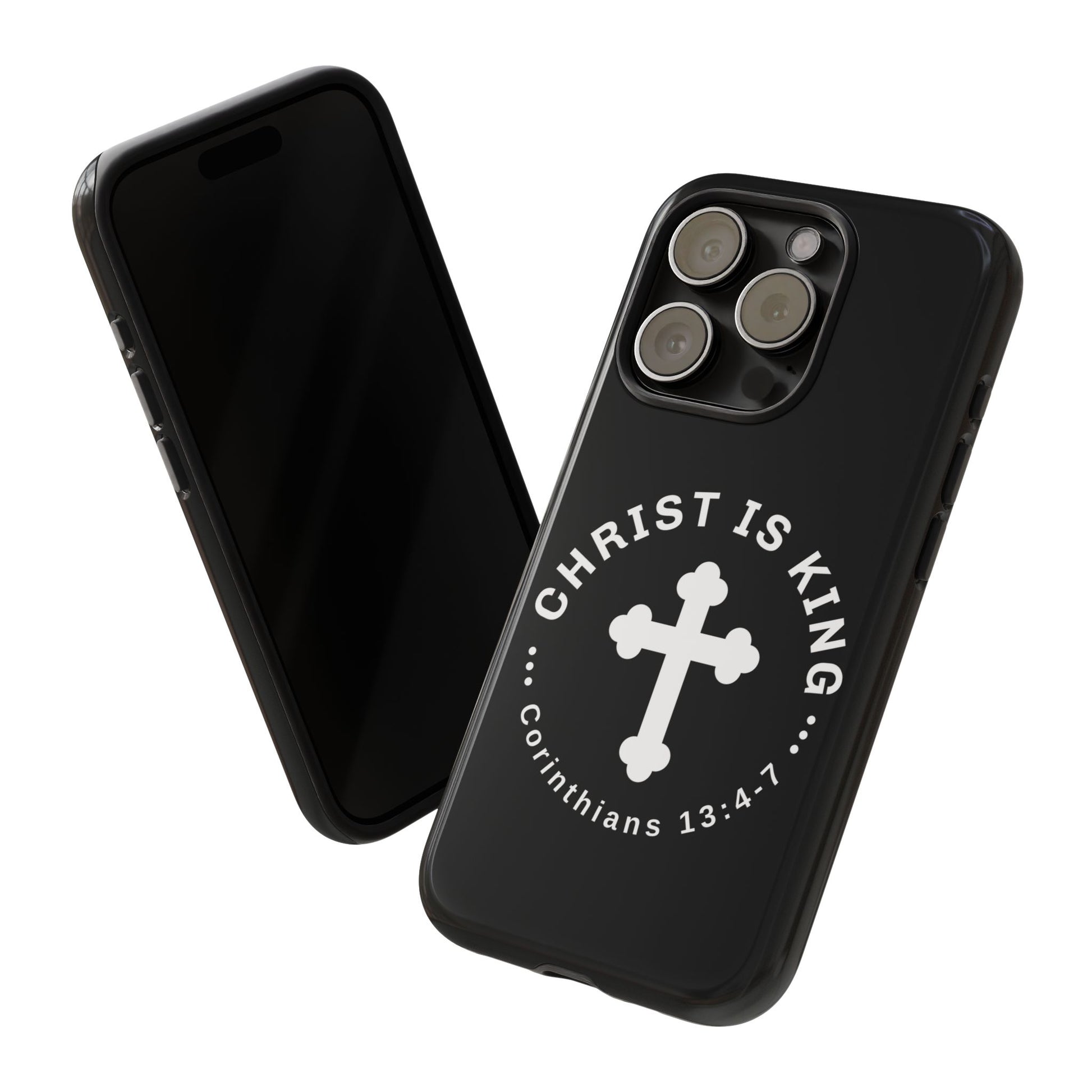 ⭐ Christ is King Phone Case – Tough Cases, Christian Gift, Bible Verse Merchandise, Cross Design, Faith Accessories