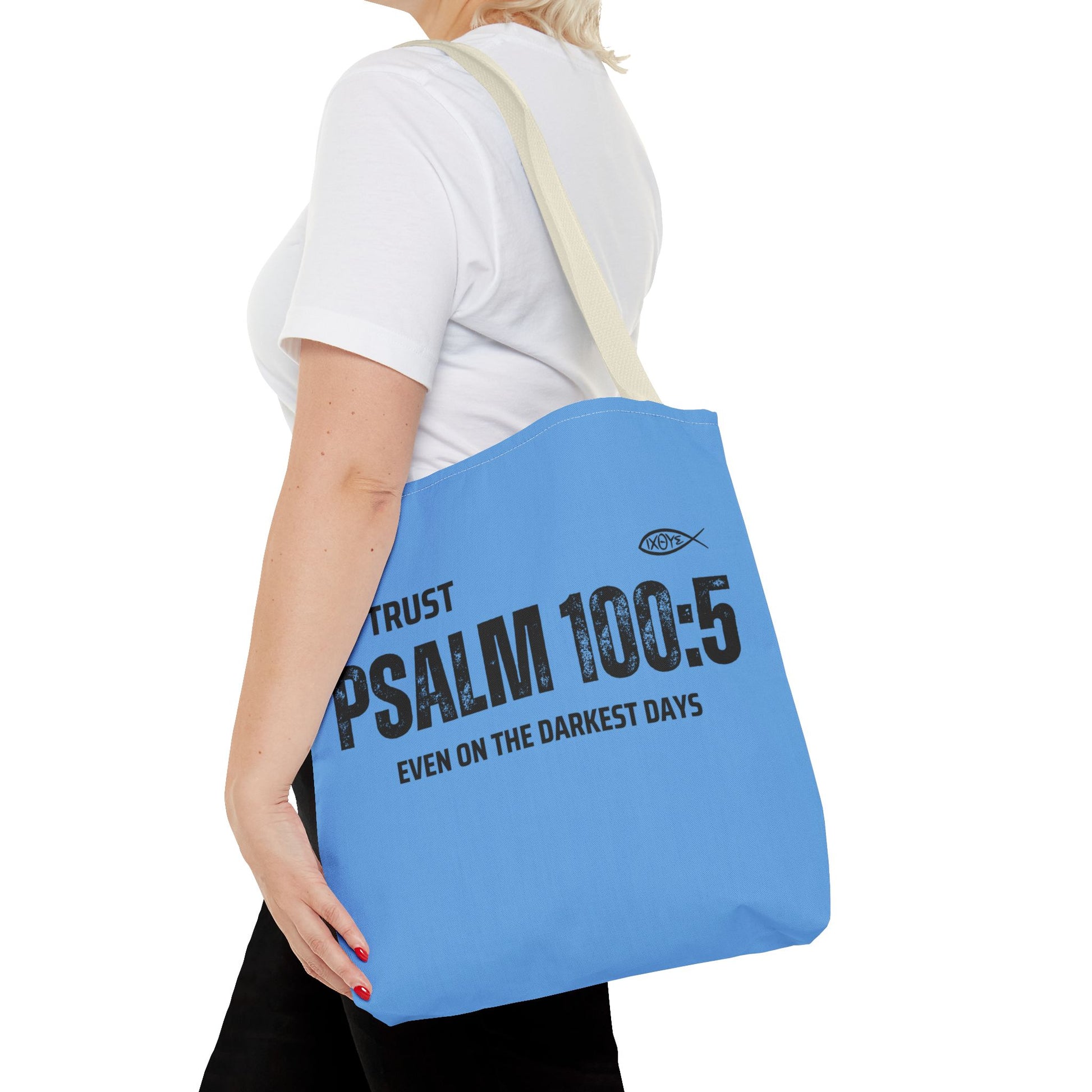 Inspirational Tote Bag - Trust Psalm 100:5, Faithful Christian Gift, Encouragement Accessory, Sustainable Shopping Bag, Inspirational [...]