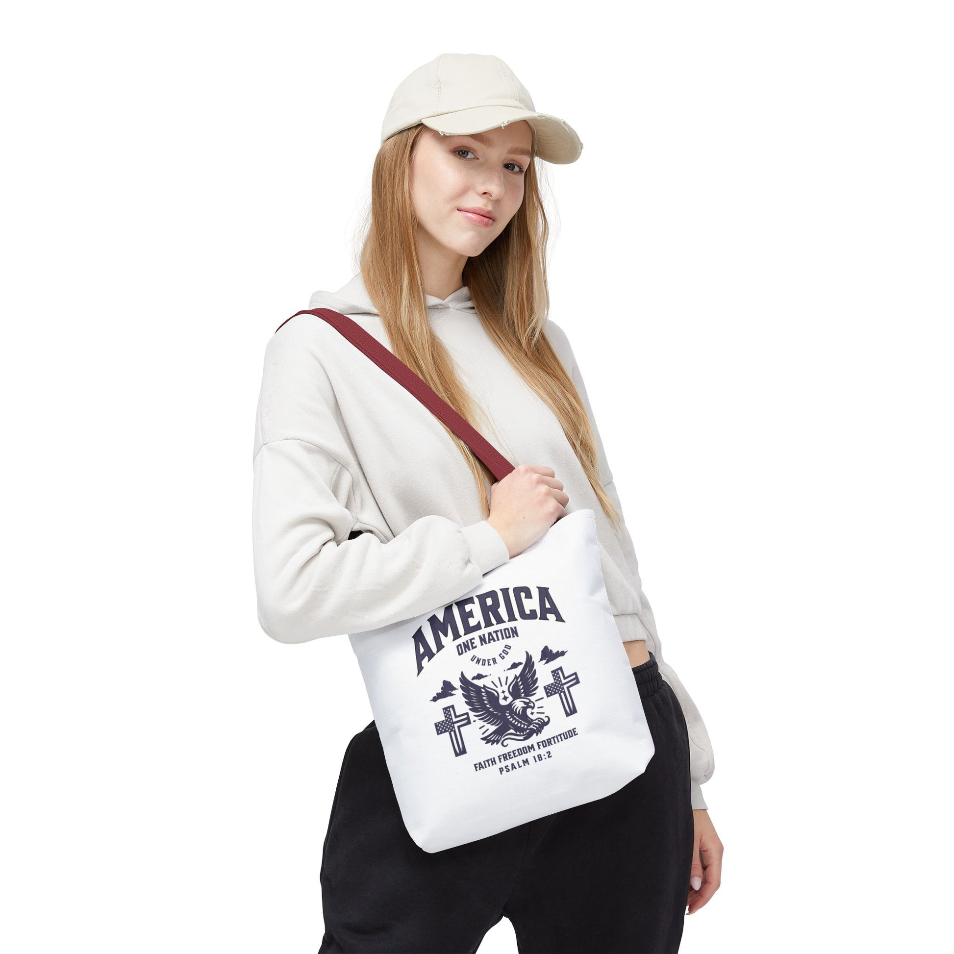 ⭐ America Faith Tote Bag – Bold Patriotic & Faith Statement