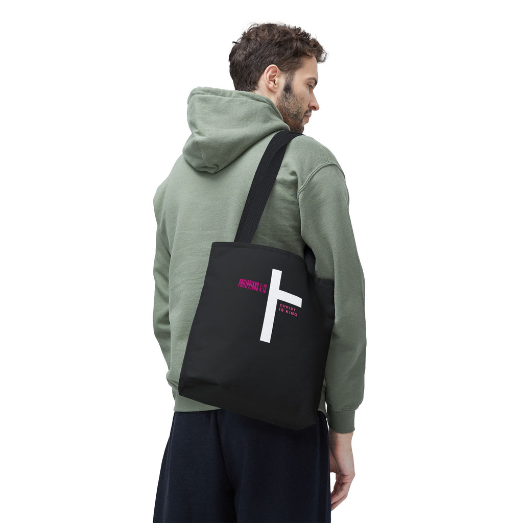 ⭐ Philippians 4:13 Tote Bag – Faith & Strength Statement Bag
