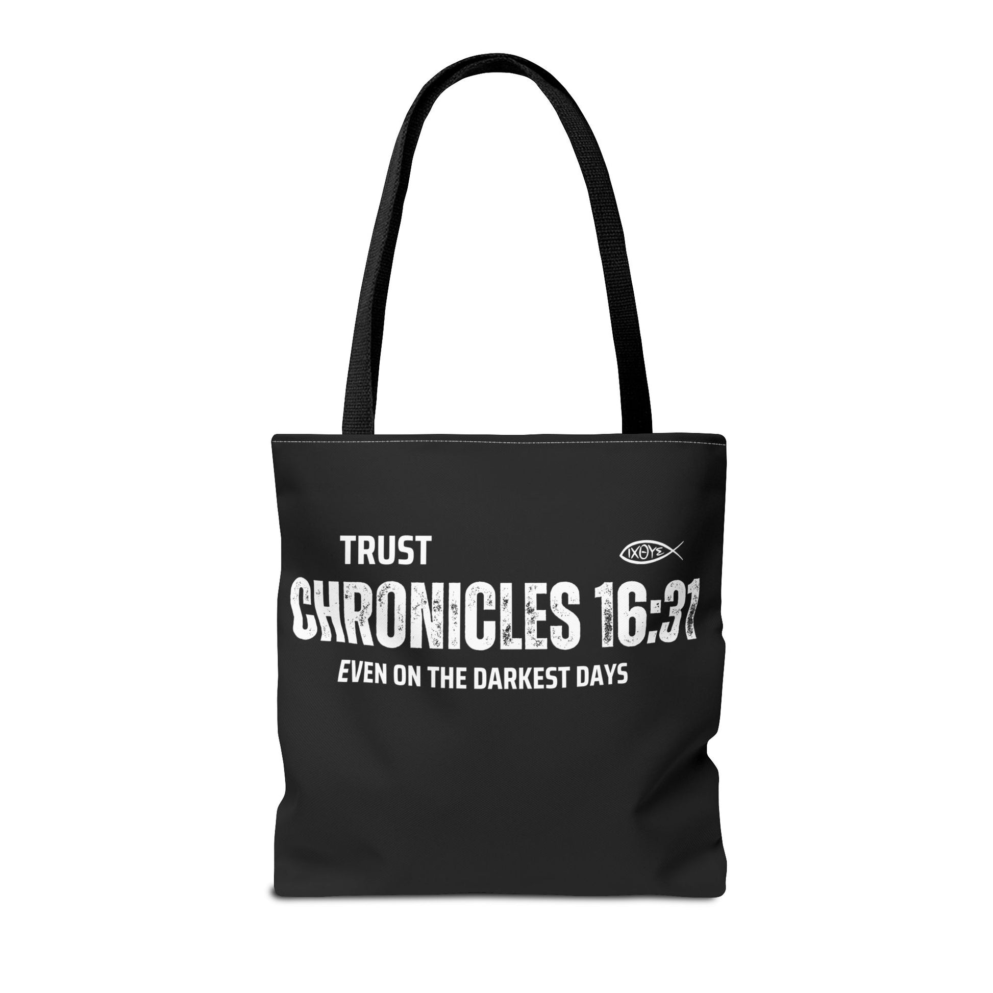 Inspirational Tote Bag - Trust Chronicles 16:31, Faith-themed Gift, Bible Verse Tote, Motivational Shopping Bag, Christian Message Accessory