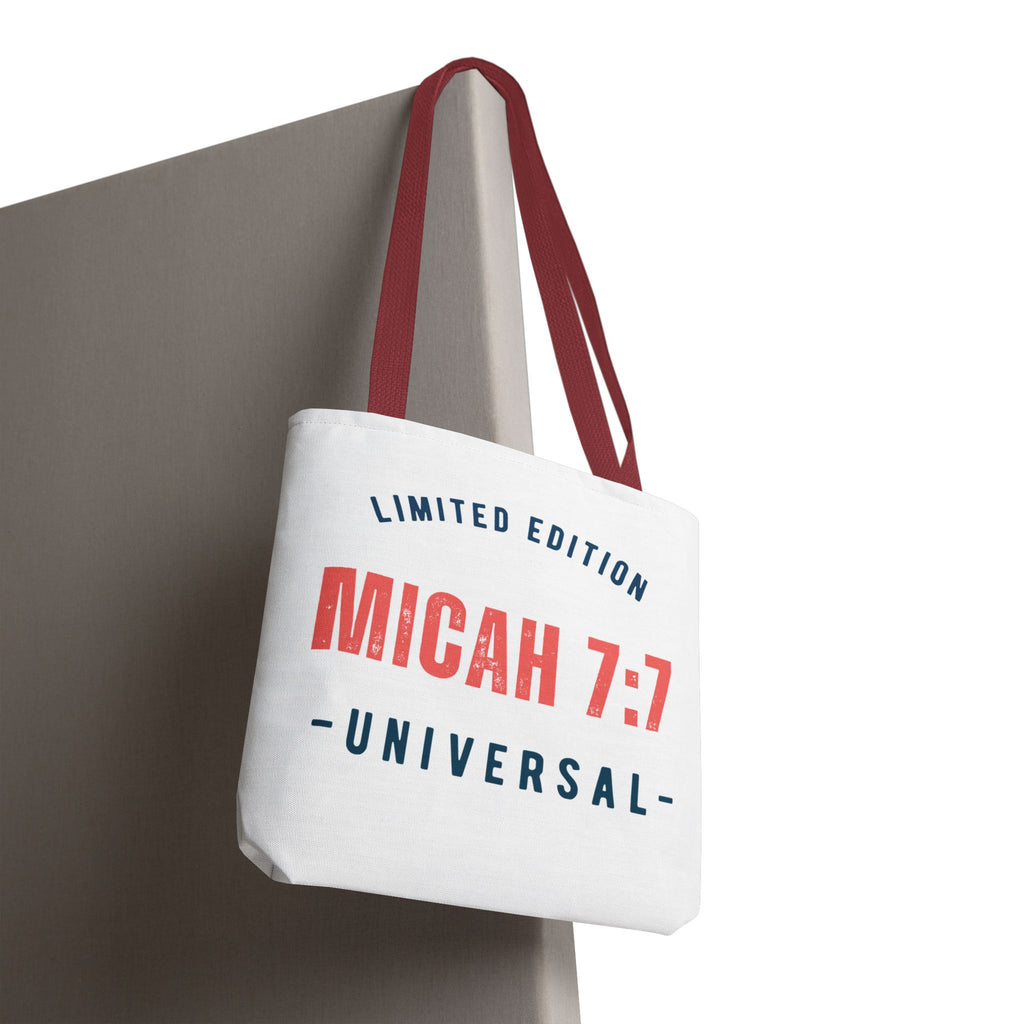 Limited Edition Inspirational Tote Bag - Micah 7:1, Motivational Carryall, Christian Gift, Everyday Tote, Reusable Shopping Bag