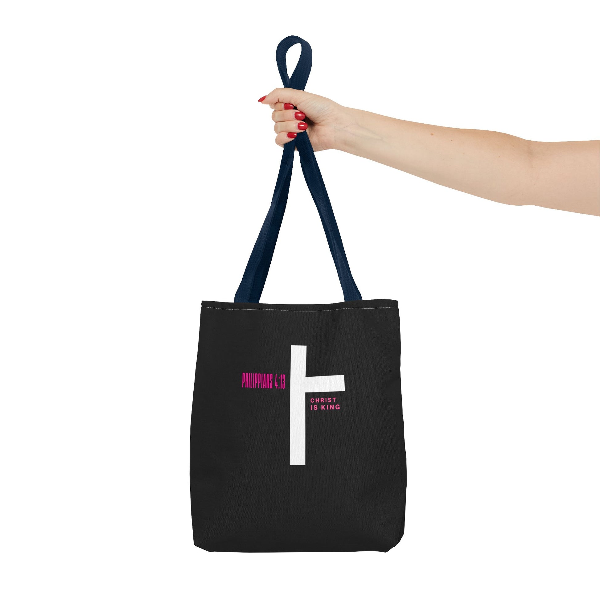 ⭐ Philippians 4:13 Tote Bag – Faith & Strength Statement Bag
