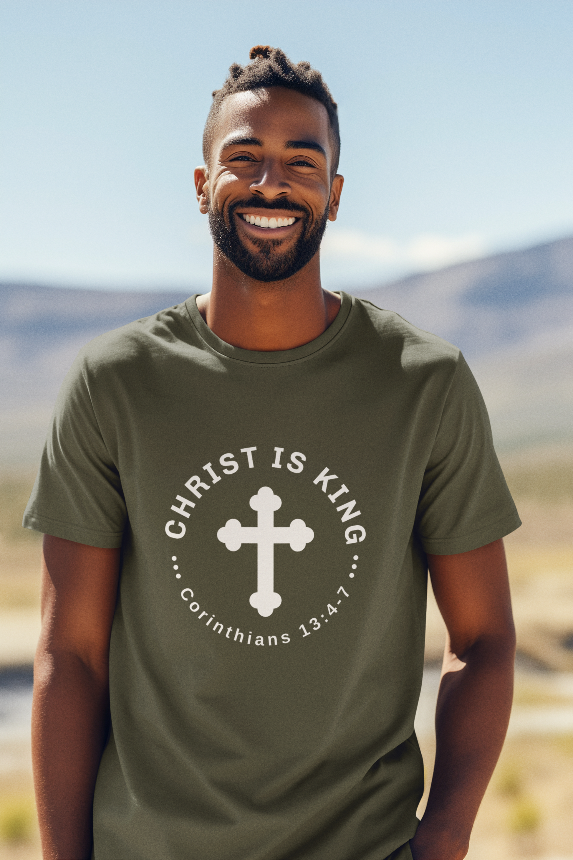 Christ Is King T-Shirt – Corinthians 13:4-7 Faith Apparel
