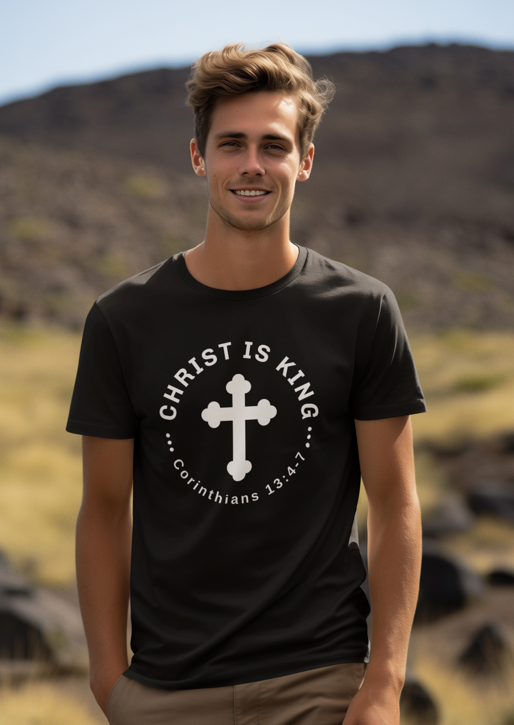 Christ Is King T-Shirt – Corinthians 13:4-7 Faith Apparel