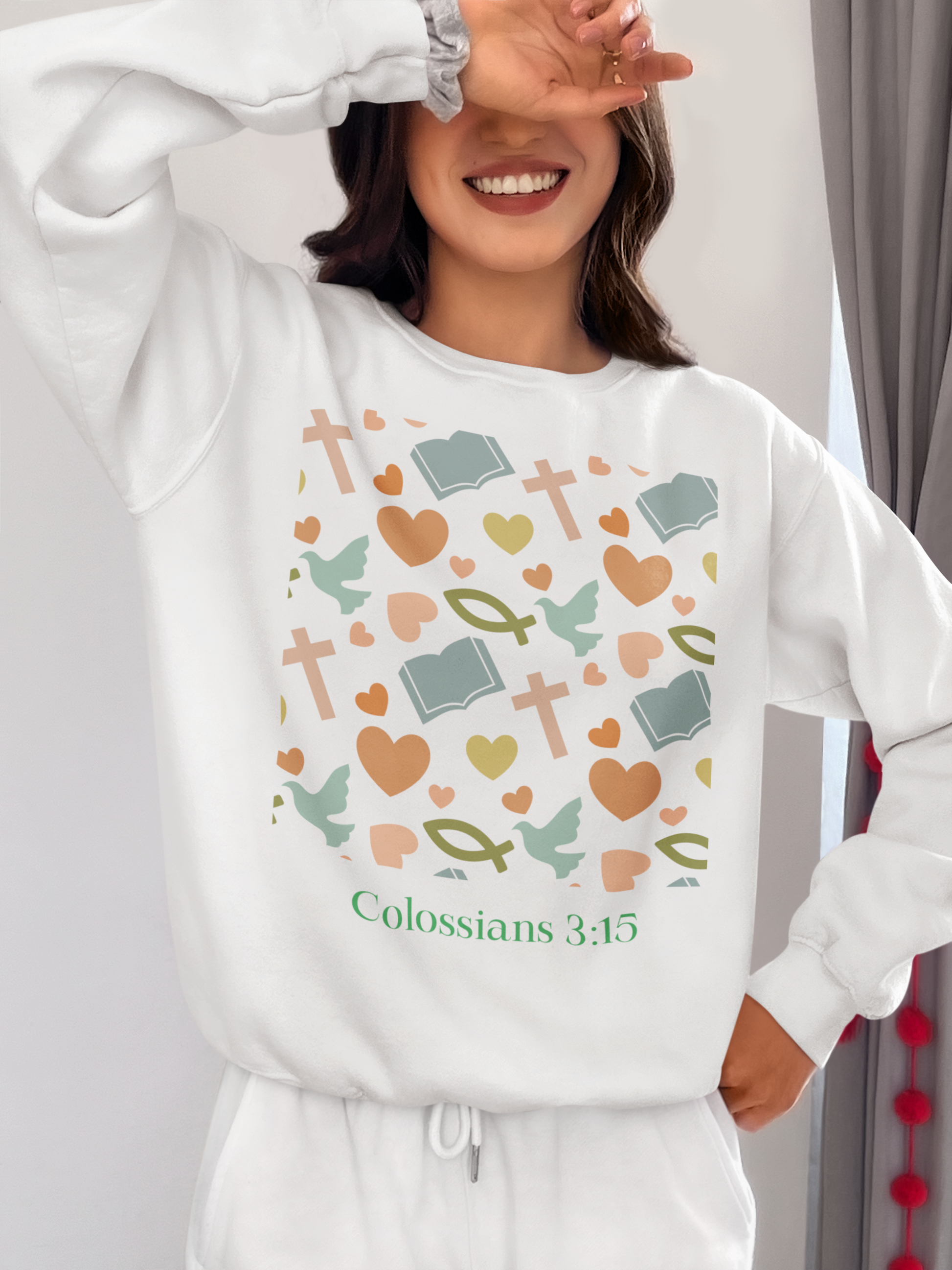 ✝️ Colossians 3:15 “Let the Peace of Christ Rule” Sweatshirt – Faith-Inspired Comfort