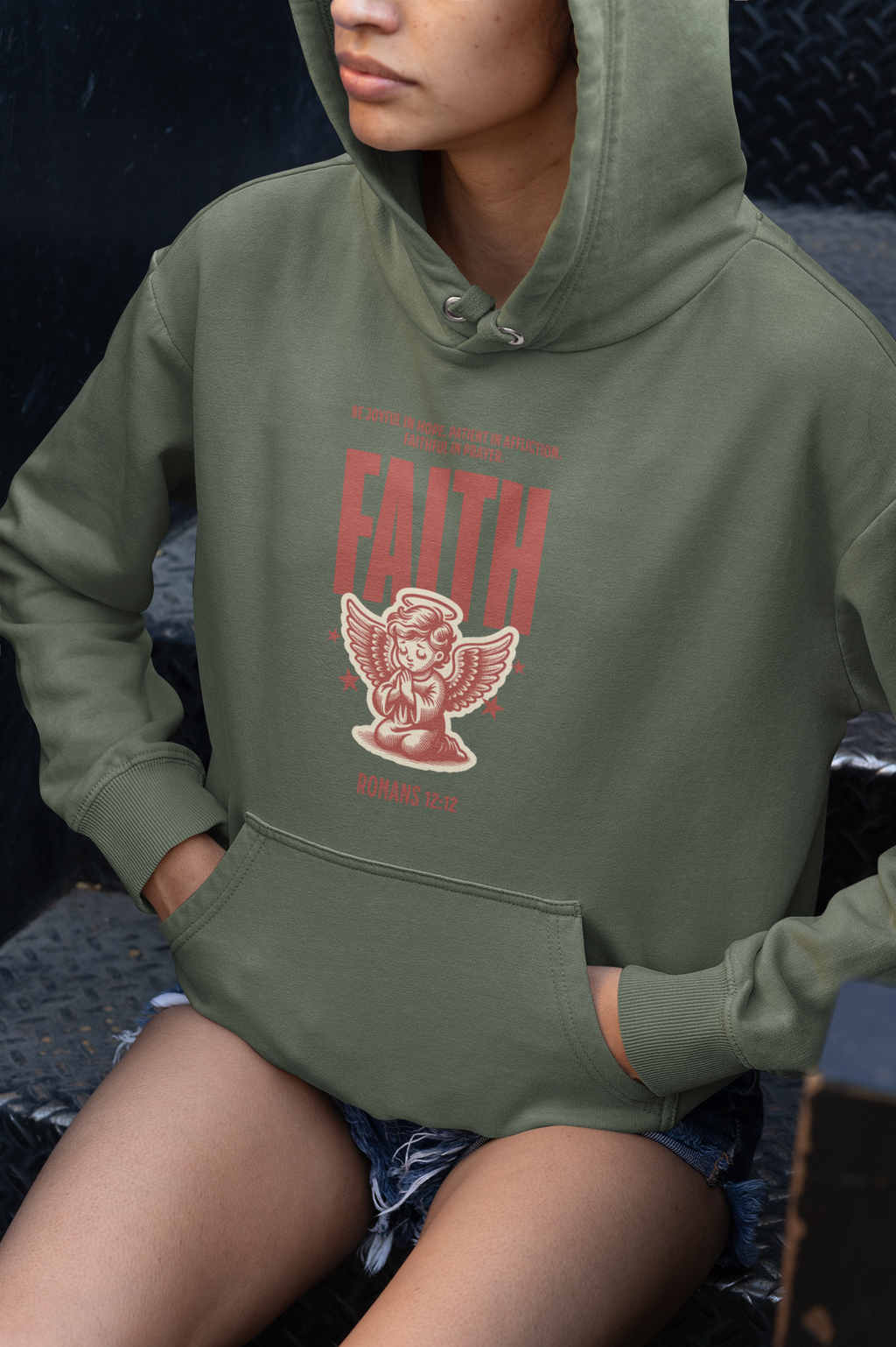 ✝️ Christian Faith Corinthians 13:13 Hoodie – Faith, Hope & Love Design