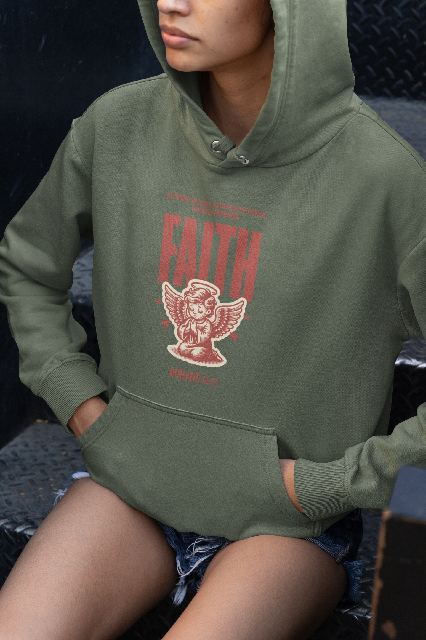 ✝️ Christian Faith Corinthians 13:13 Hoodie – Faith, Hope & Love Design