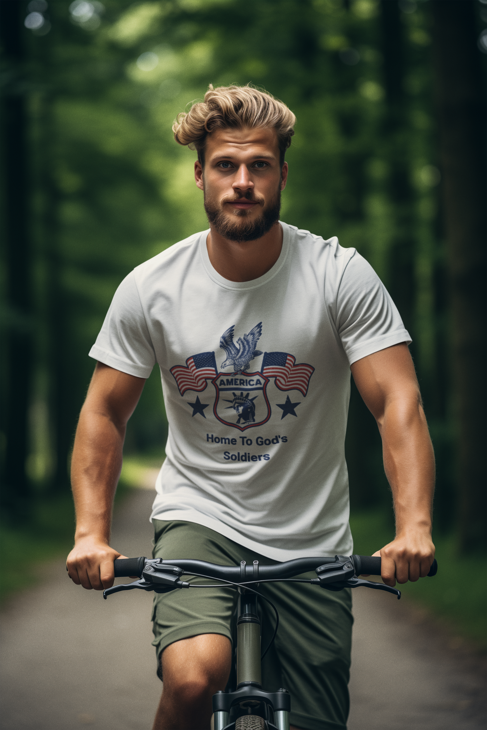 America T-Shirt – Home to God’s Soldiers Patriotic Christian Apparel