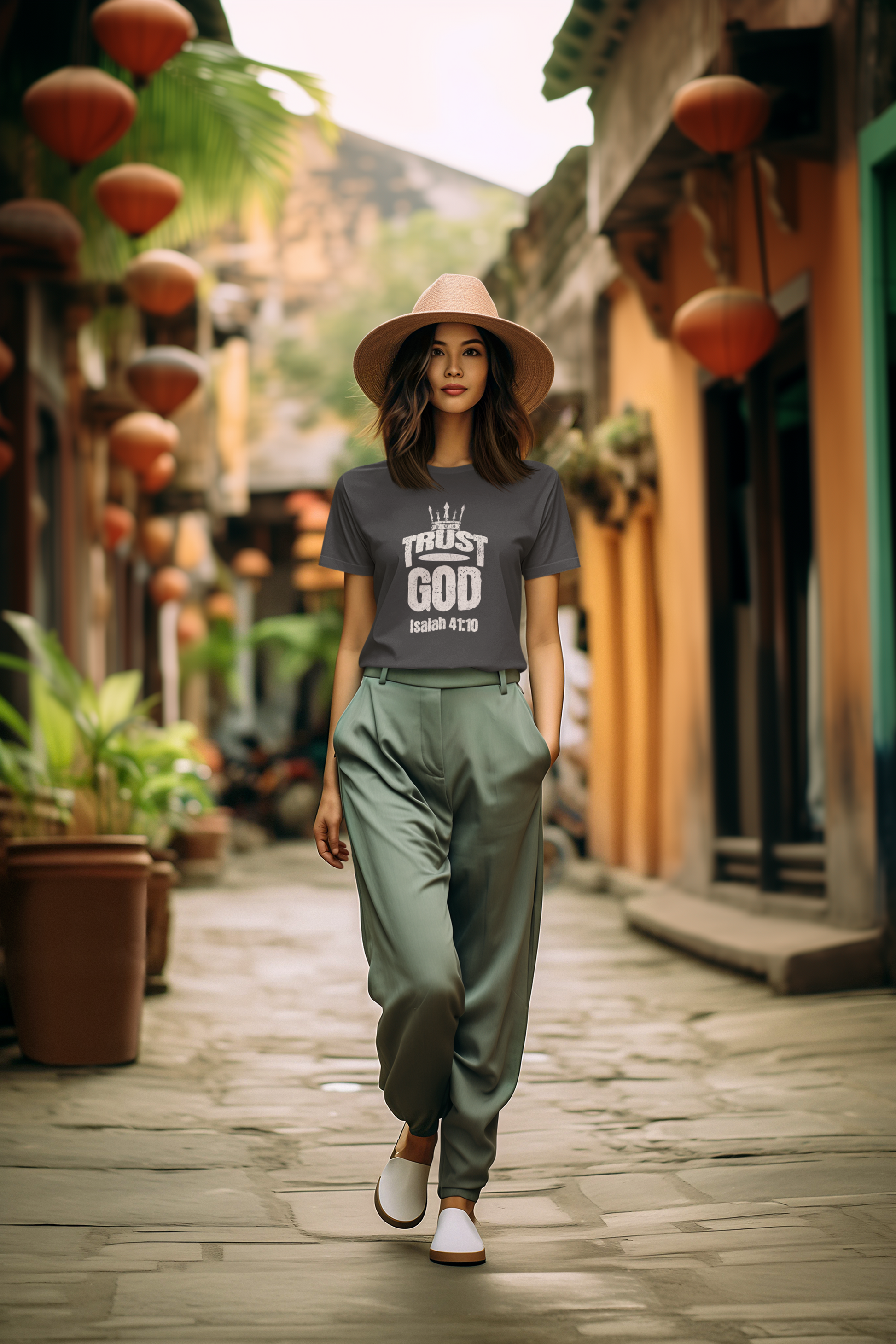 Trust God Women's T-Shirt – Isaiah 41:10 - Wear Your Faith