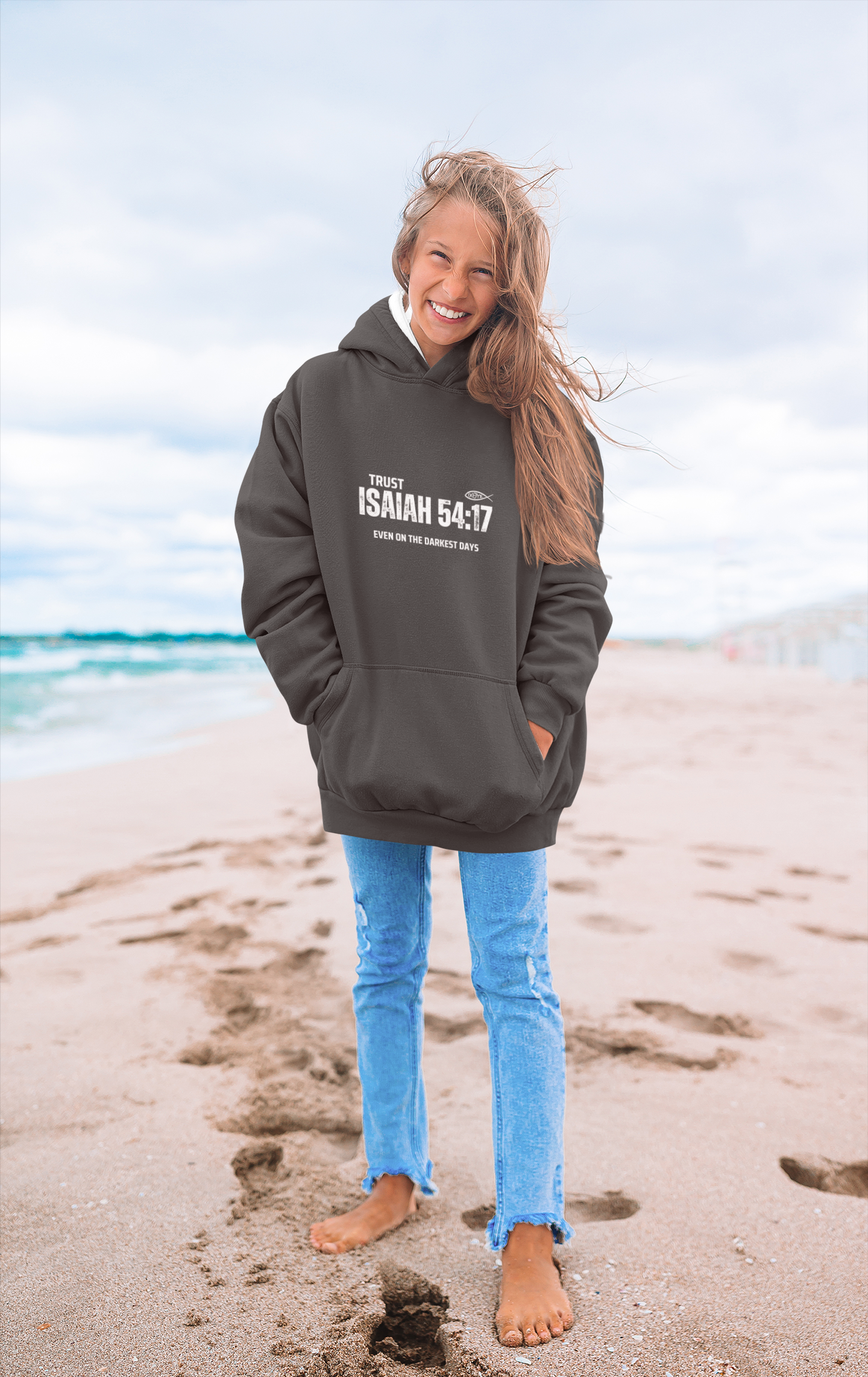 ✝️ Isaiah 54:17 “Trust Even on the Darkest Days” Hoodie – Faith-Inspired Warmth