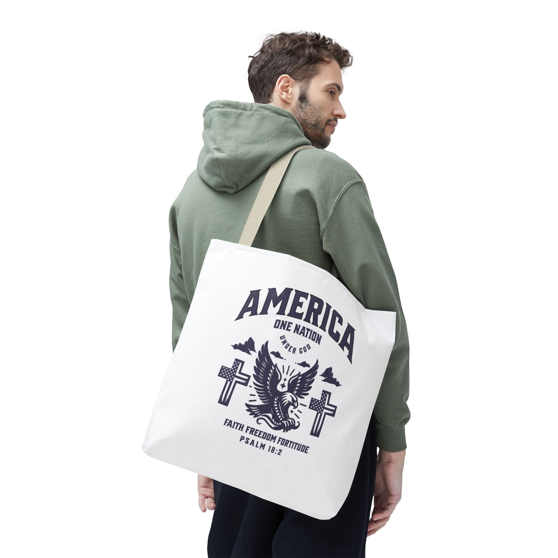⭐ America Faith Tote Bag – Bold Patriotic & Faith Statement | Bags – GodSpeed Threads