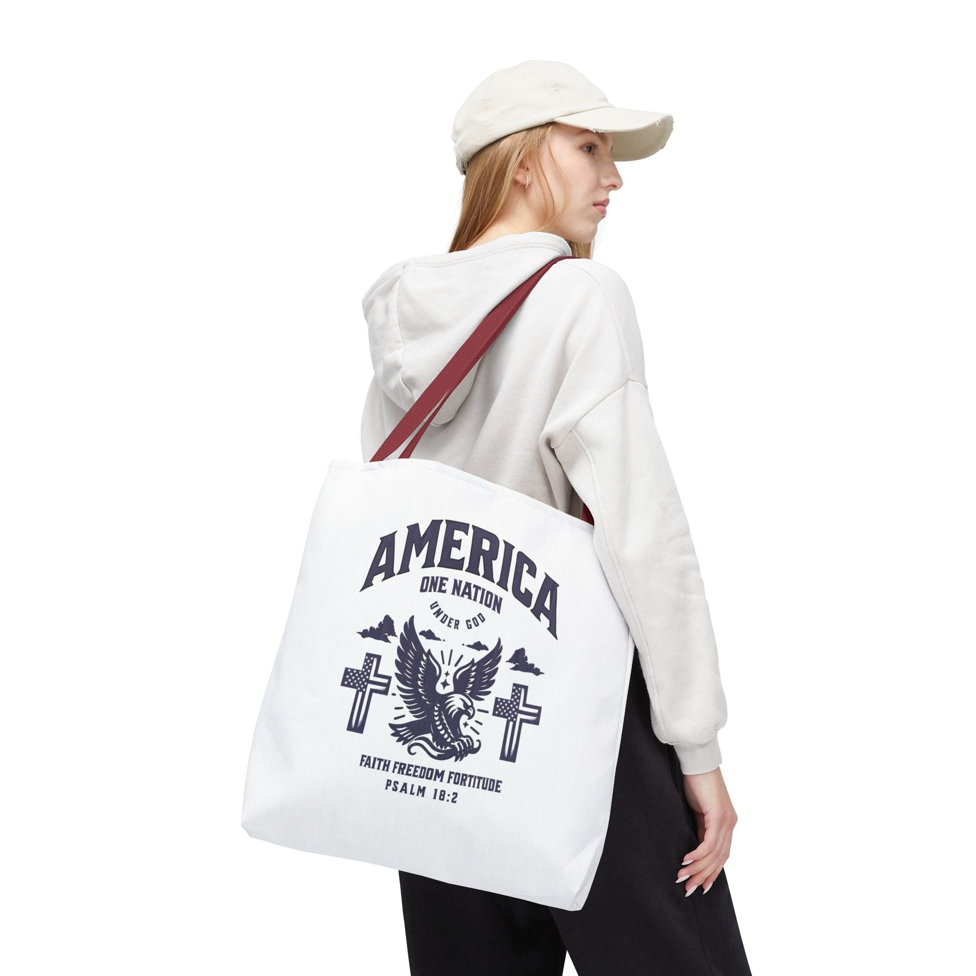 ⭐ America Faith Tote Bag – Bold Patriotic & Faith Statement | Bags – GodSpeed Threads