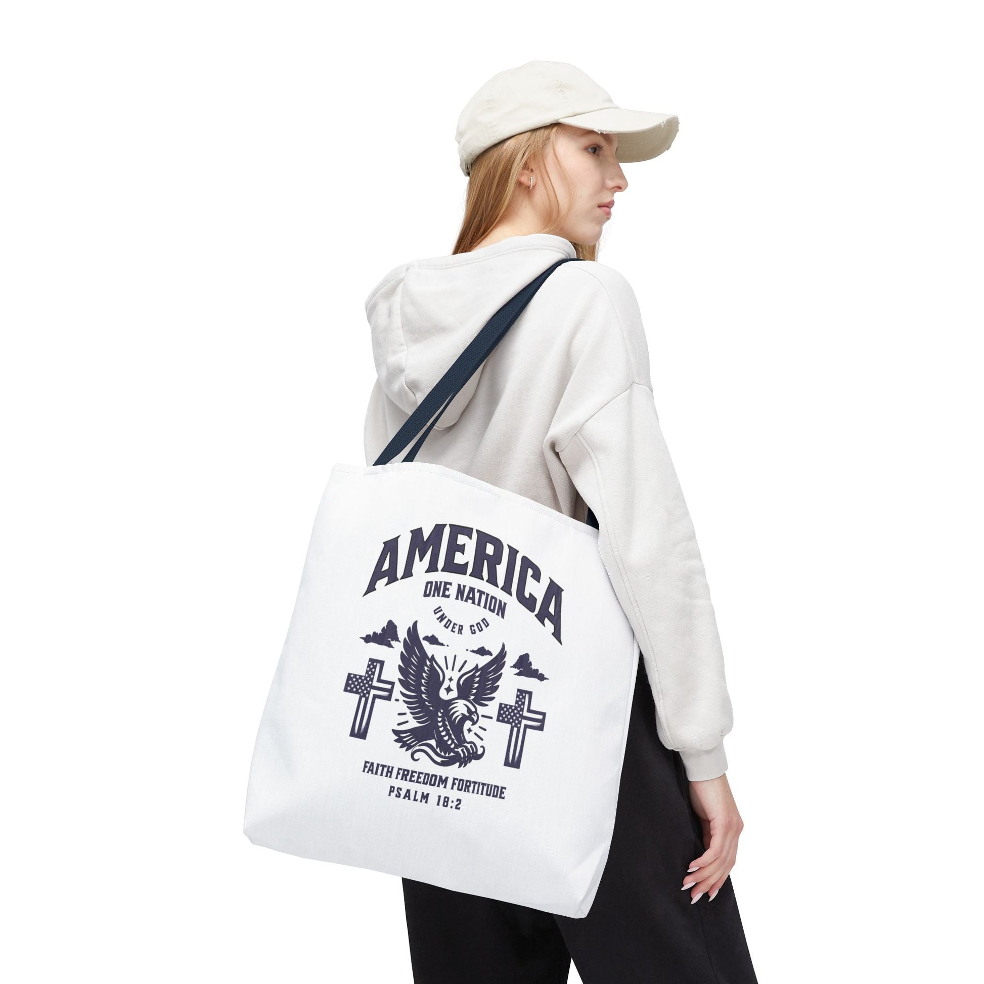 ⭐ America Faith Tote Bag – Bold Patriotic & Faith Statement | Bags – GodSpeed Threads