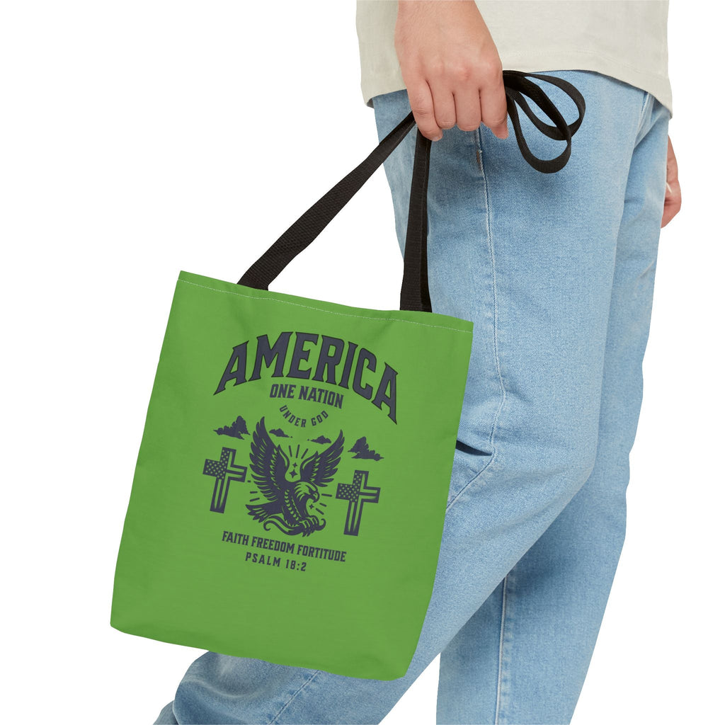 ⭐ America Faith Tote Bag – Bold Patriotic & Faith Statement | Bags – GodSpeed Threads