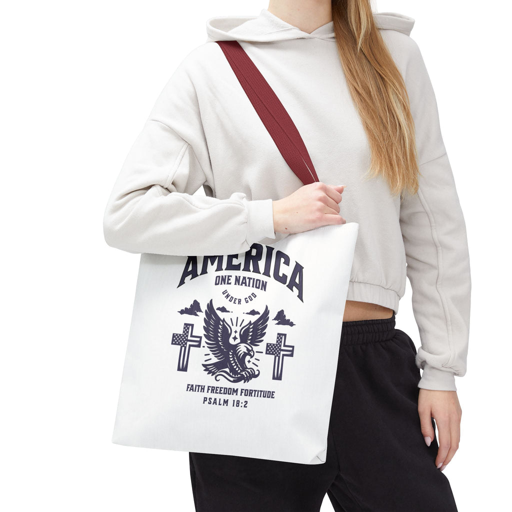 ⭐ America Faith Tote Bag – Bold Patriotic & Faith Statement | Bags – GodSpeed Threads
