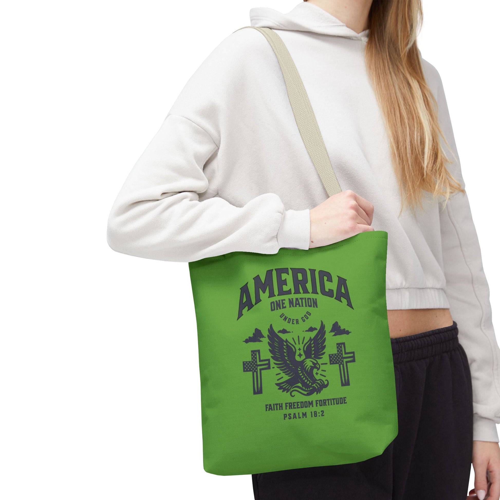 ⭐ America Faith Tote Bag – Bold Patriotic & Faith Statement | Bags – GodSpeed Threads