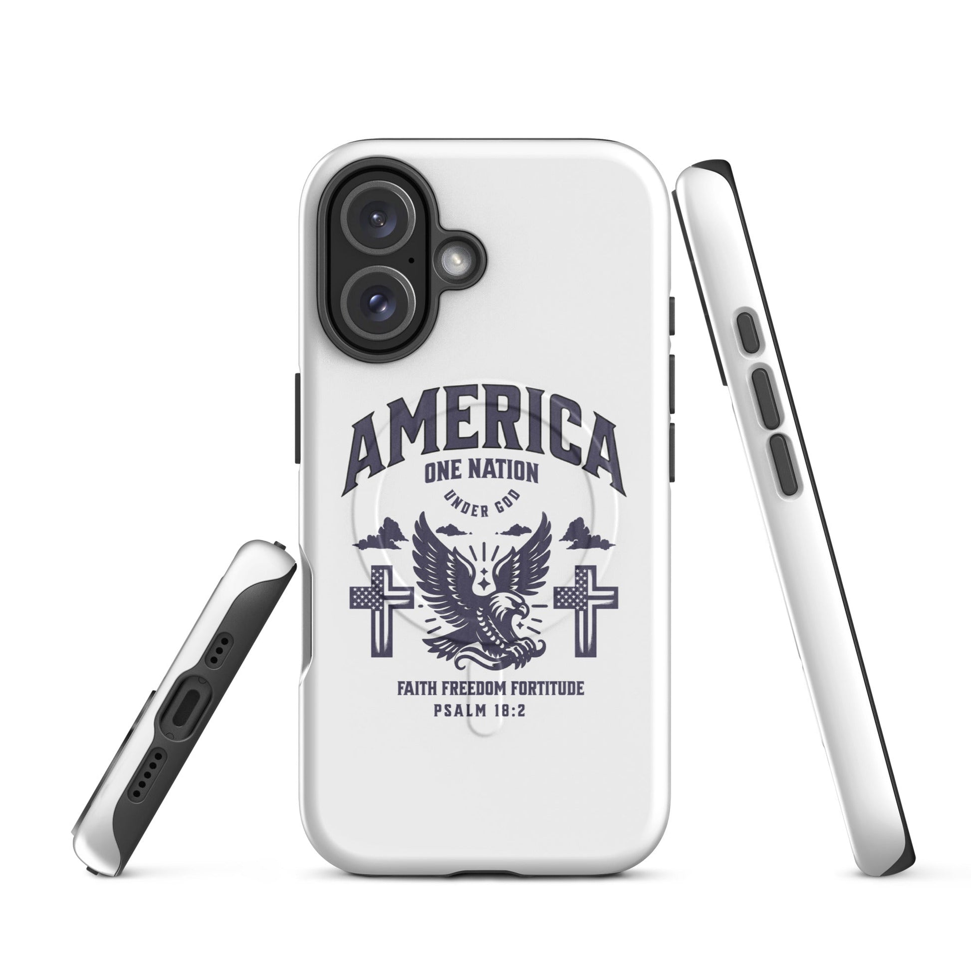 America One Nation – Psalm 18:2 MagSafe® Tough Case for iPhone | Phone Case – GodSpeed Threads