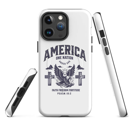 America One Nation – Psalm 18:2 MagSafe® Tough Case for iPhone | Phone Case – GodSpeed Threads