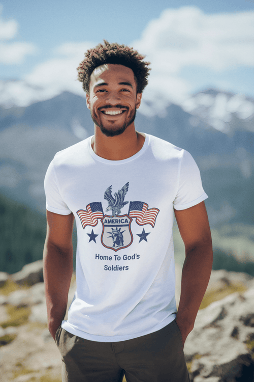 America T-Shirt – Land of the Free, Home to God’s Soldiers | T-Shirt – GodSpeed Threads