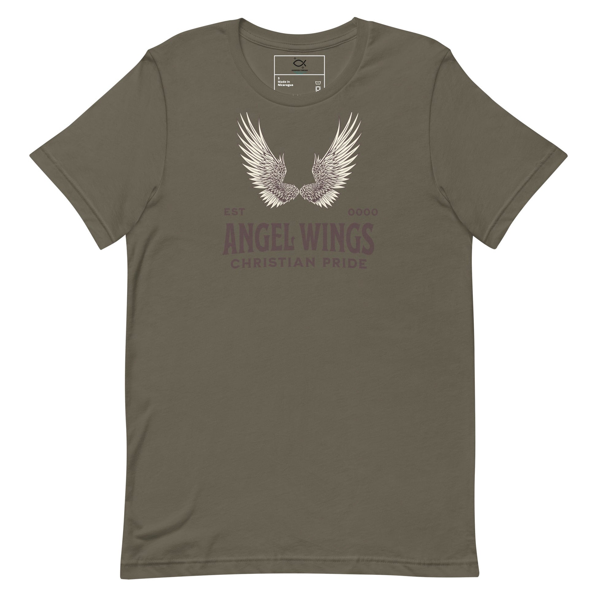Angel Wings T-Shirt – Christian Pride Faith Apparel | T-Shirt – GodSpeed Threads