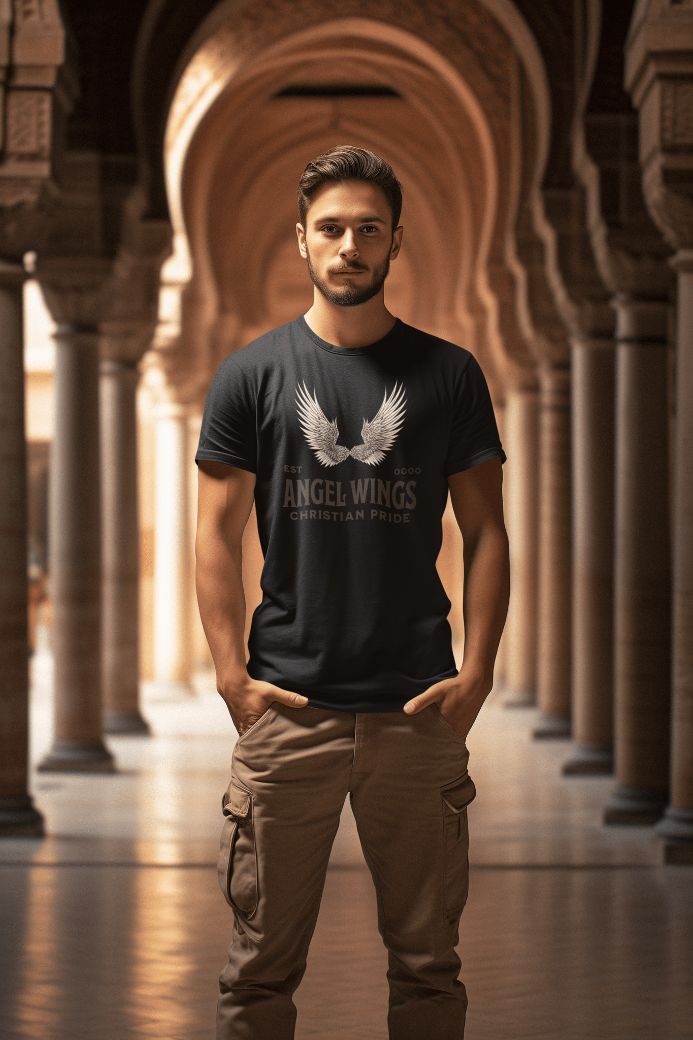 Angel Wings T-Shirt – Christian Pride Faith Apparel | T-Shirt – GodSpeed Threads