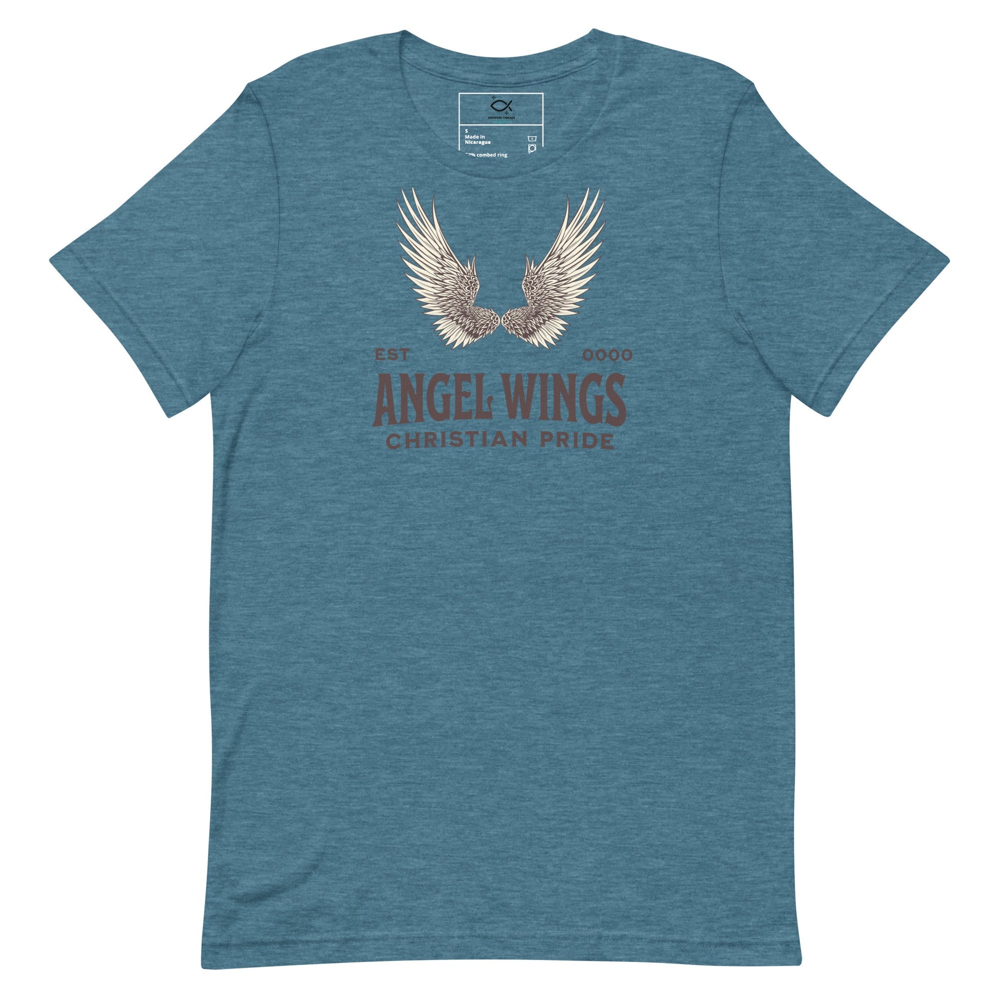 Angel Wings T-Shirt – Christian Pride Faith Apparel | T-Shirt – GodSpeed Threads