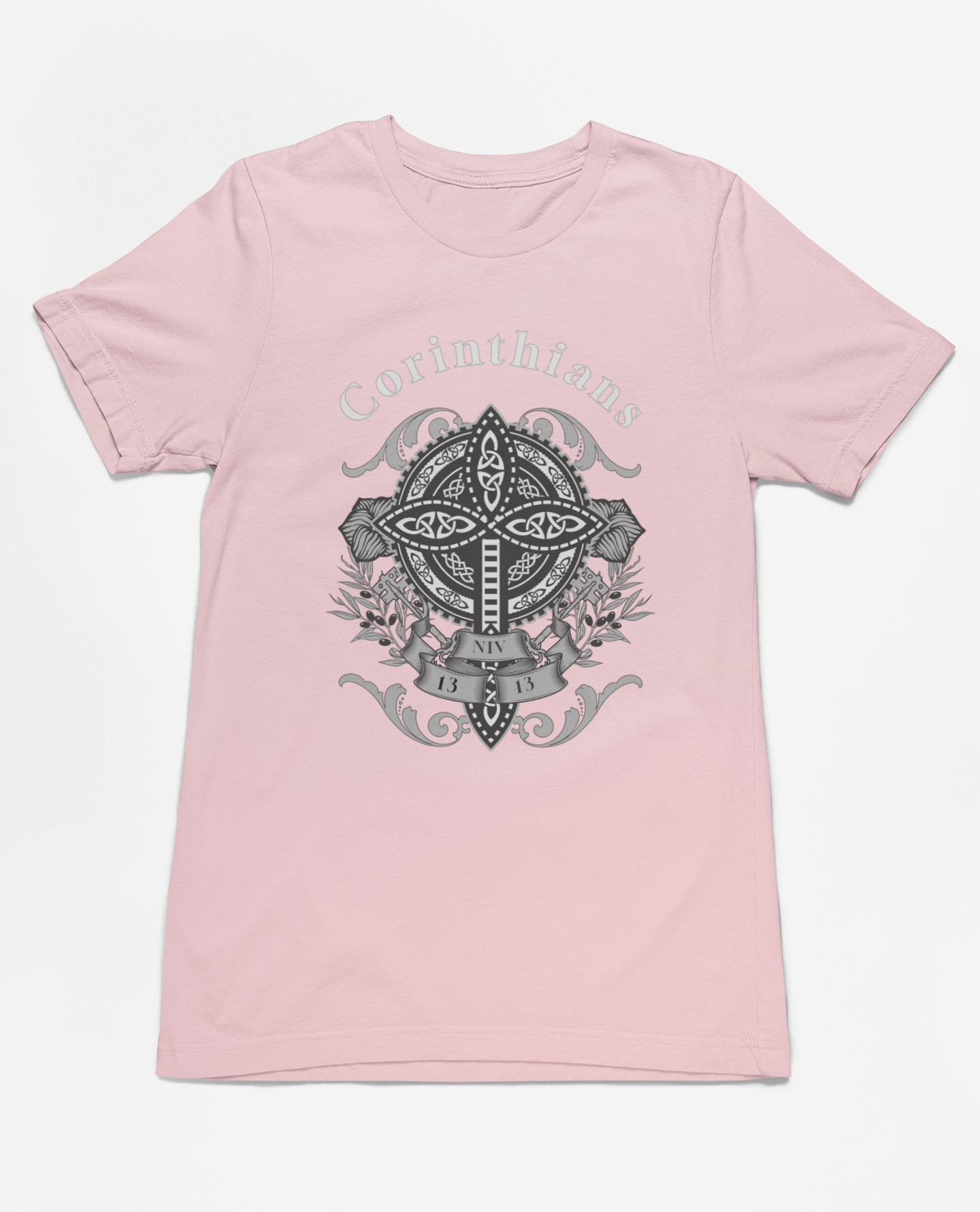 Christian Faith Corinthians 13:13 T-Shirt - Inspirational Celtic Cross Design
