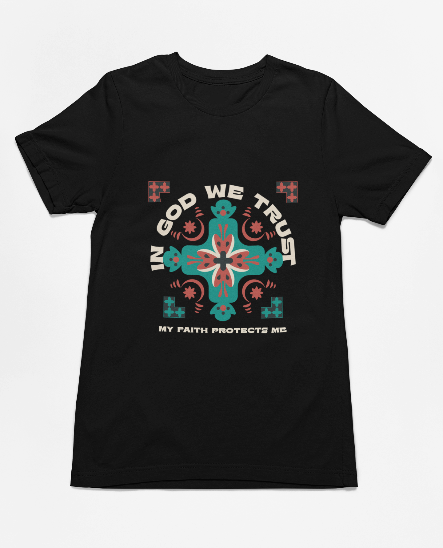 "In God We Trust T-Shirt, Christian apparel, faith-inspired design, Bible verse graphic tee, unisex fit, premium cotton shirt for believers, spiritual fashion statement, Christian gift idea."
