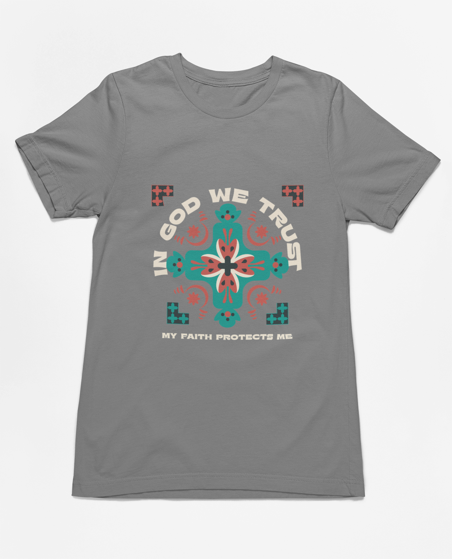 "In God We Trust T-Shirt, Christian apparel, faith-inspired design, Bible verse graphic tee, unisex fit, premium cotton shirt for believers, spiritual fashion statement, Christian gift idea."
