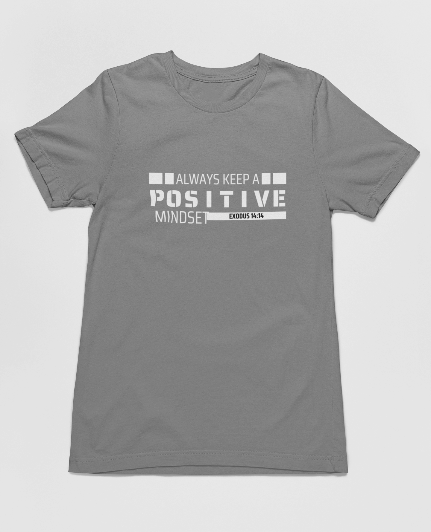 "Positive Mindset t-shirt with Exodus 14:14 scripture and modern design."
"Christian t-shirt featuring motivational message and bold typography."
"Faith-based t-shirt with Exodus 14:14 scripture for positivity and trust."
"Stylish Christian t-shirt promoting a positive mindset and faith."
"Inspirational t-shirt featuring Exodus scripture design."