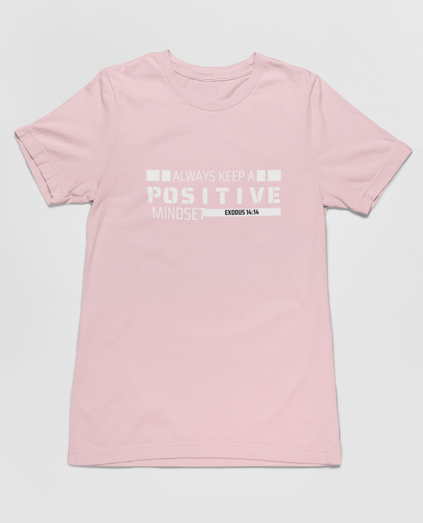 "Positive Mindset t-shirt with Exodus 14:14 scripture and modern design."
"Christian t-shirt featuring motivational message and bold typography."
"Faith-based t-shirt with Exodus 14:14 scripture for positivity and trust."
"Stylish Christian t-shirt promoting a positive mindset and faith."
"Inspirational t-shirt featuring Exodus scripture design."