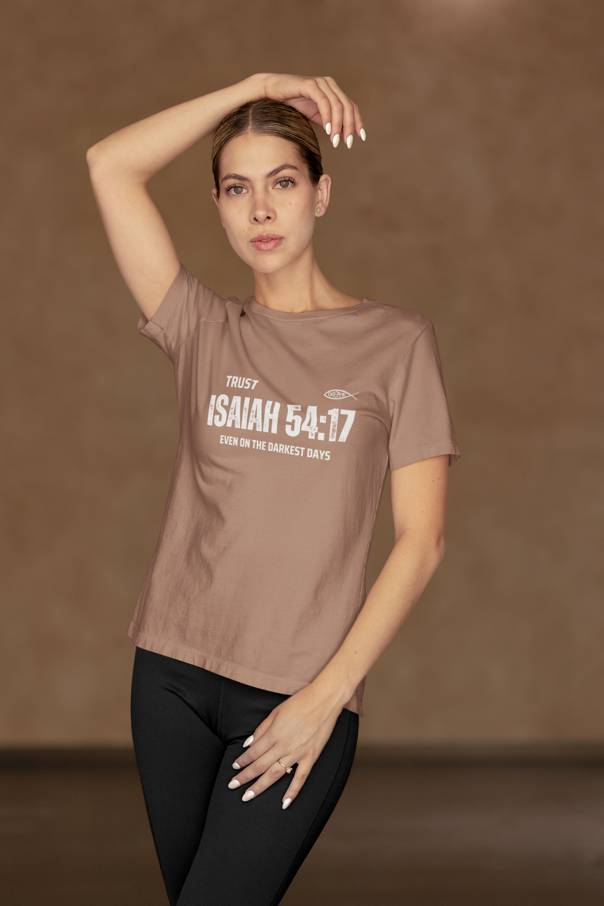 Trust in Isaiah 54:17 T-Shirt - Even on the Darkest Days