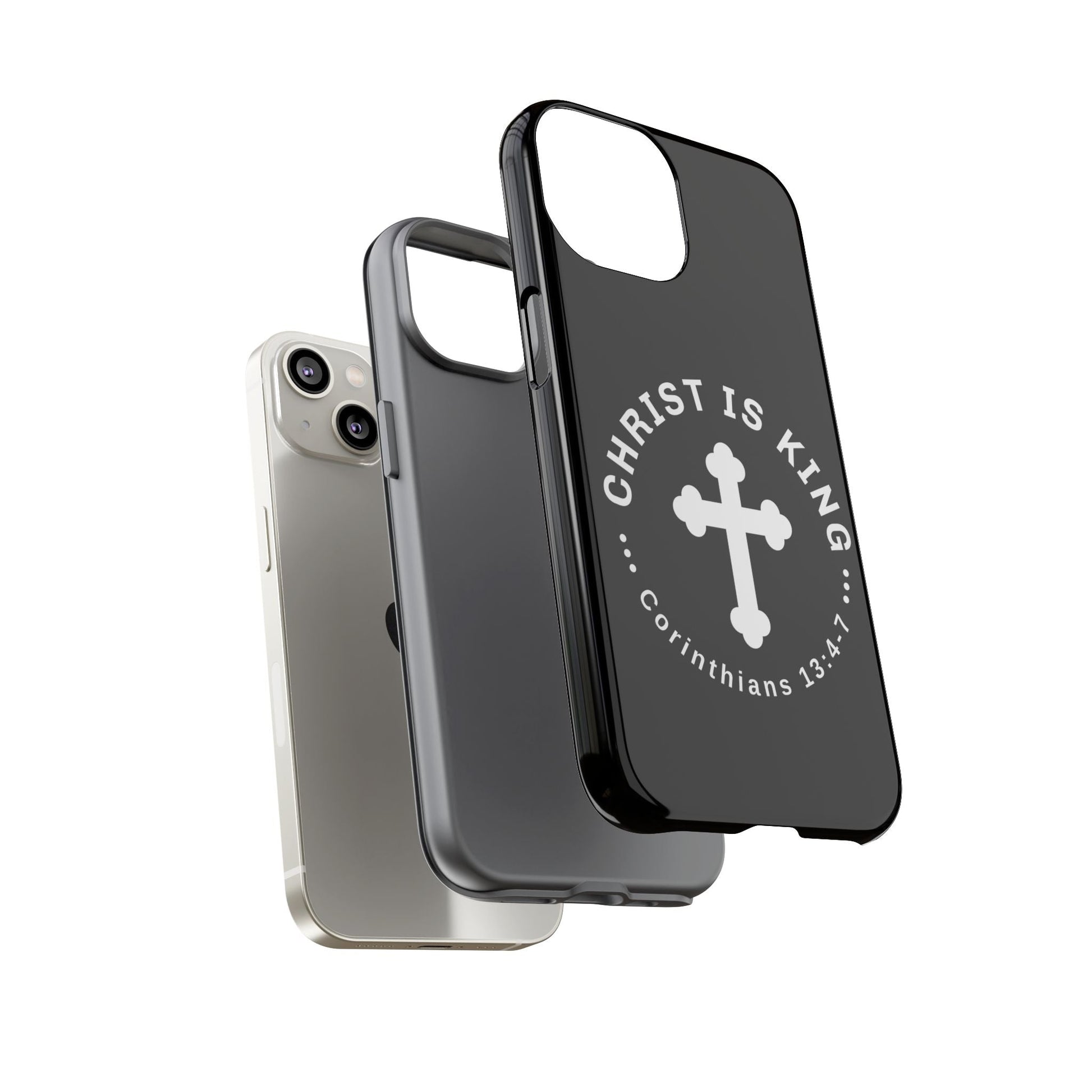 ⭐ Christ is King Phone Case – Tough Cases, Christian Gift, Bible Verse Merchandise, Cross Design, Faith Accessories | Phone Case – GodSpeed Threads