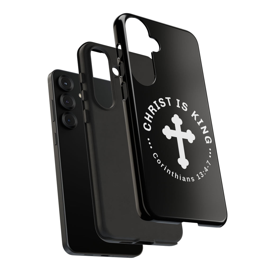 ⭐ Christ is King Phone Case – Tough Cases, Christian Gift, Bible Verse Merchandise, Cross Design, Faith Accessories | Phone Case – GodSpeed Threads