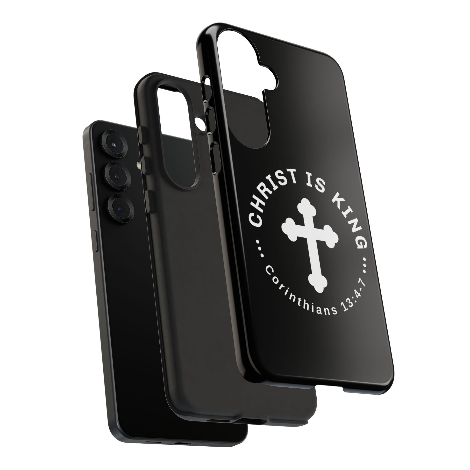 ⭐ Christ is King Phone Case – Tough Cases, Christian Gift, Bible Verse Merchandise, Cross Design, Faith Accessories | Phone Case – GodSpeed Threads