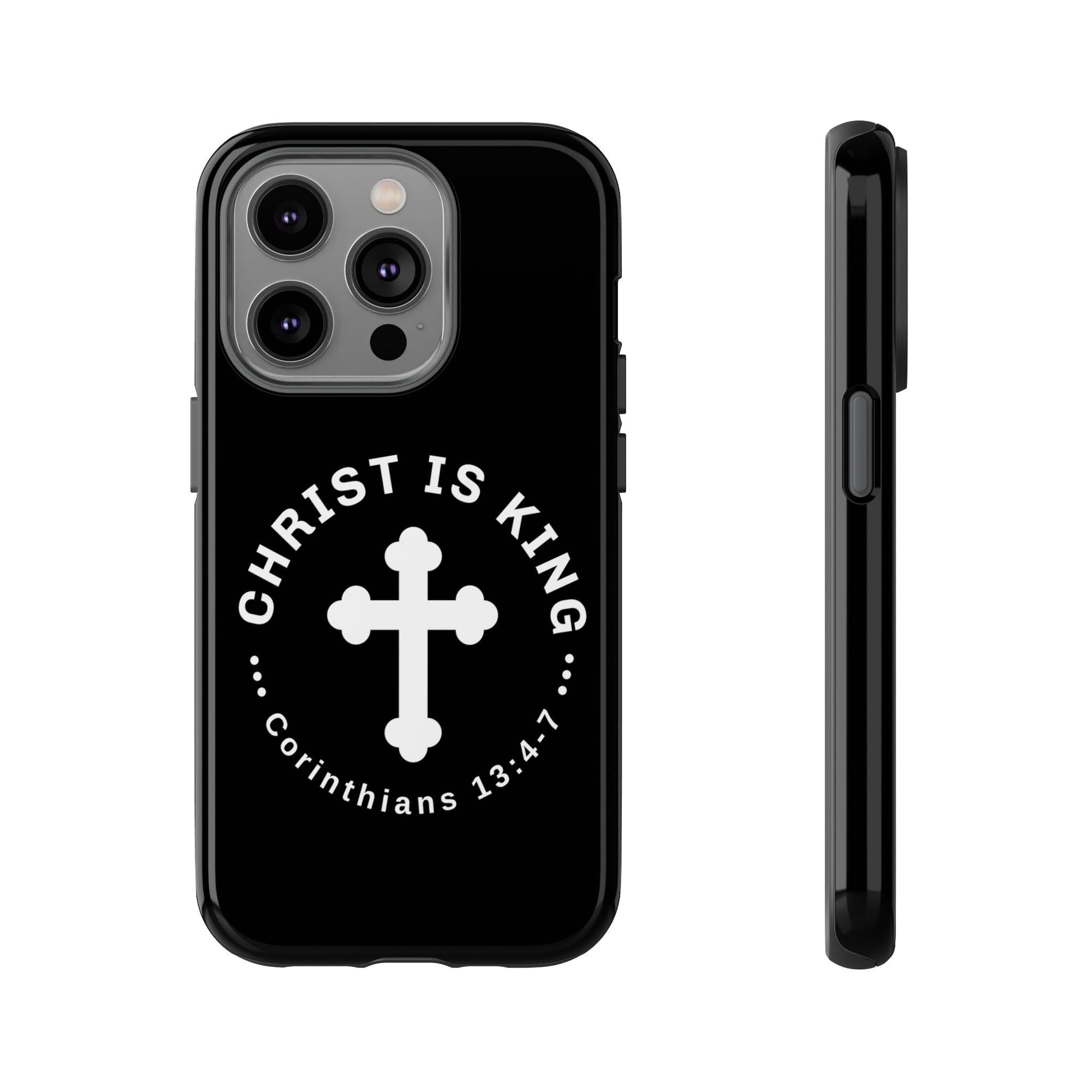 ⭐ Christ is King Phone Case – Tough Cases, Christian Gift, Bible Verse Merchandise, Cross Design, Faith Accessories | Phone Case – GodSpeed Threads